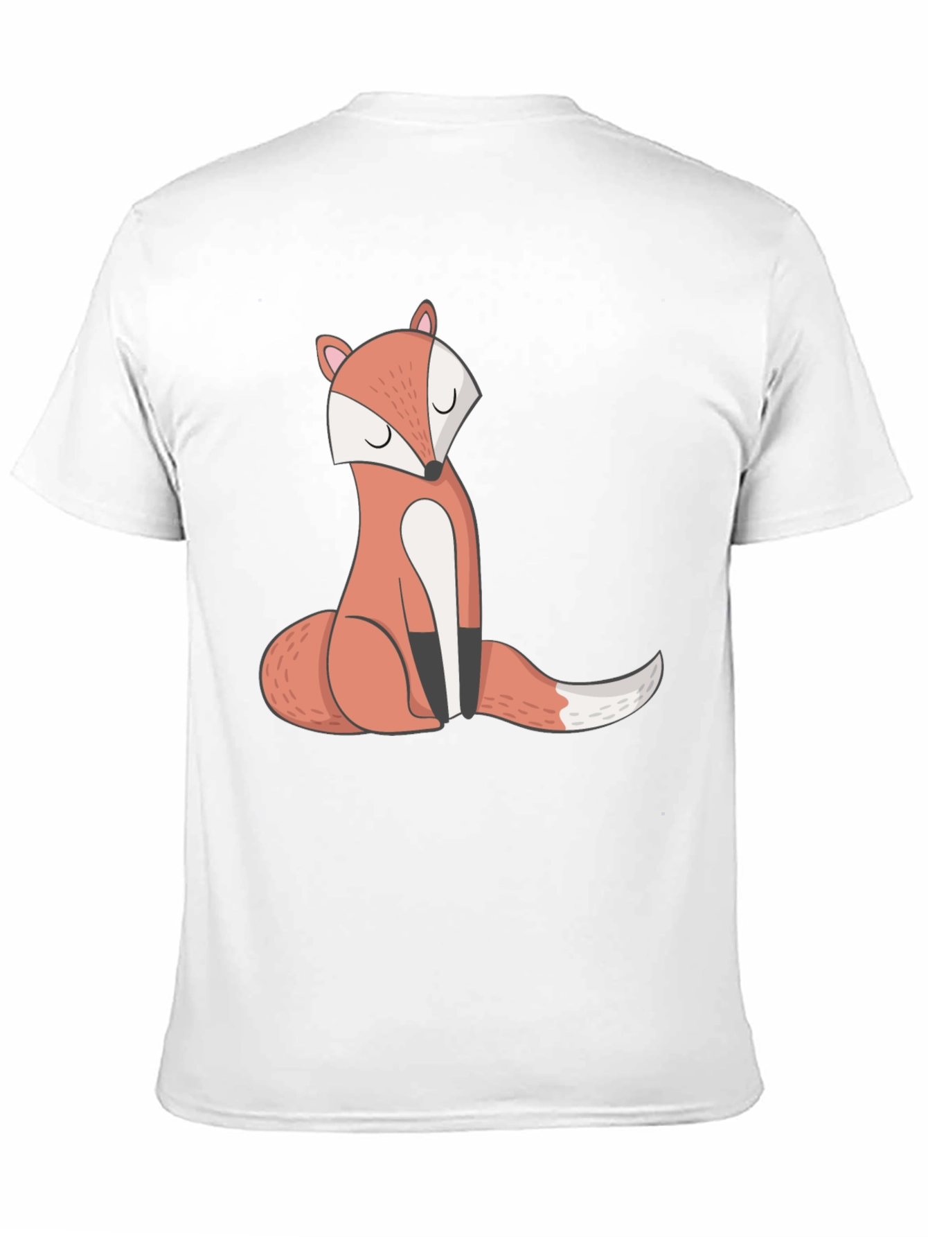 Black Cool Fox Graphic Tee - Unisex Black T-Shirt view 11