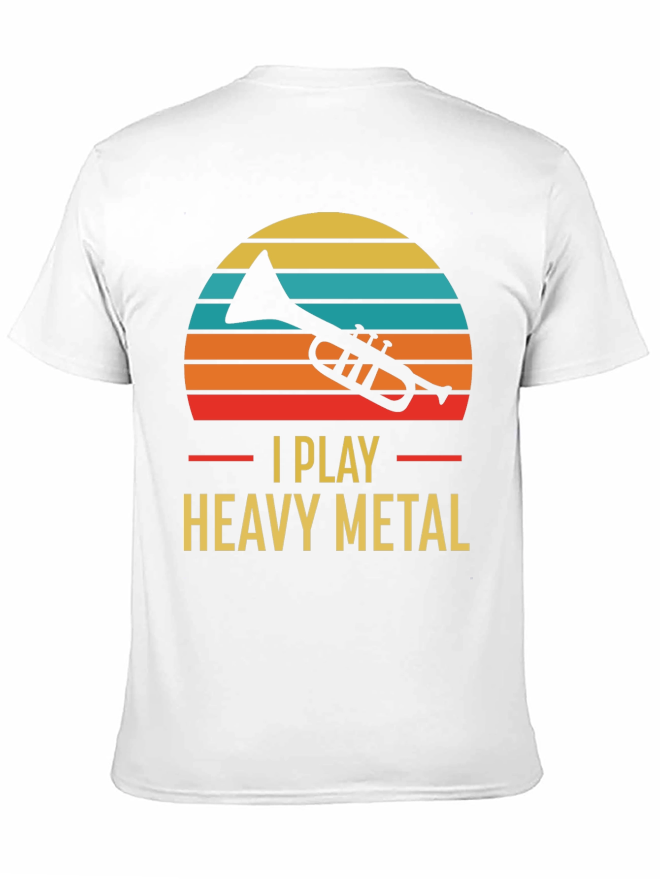 Black I Play Heavy Metal Trumpet Graphic Tee view 11