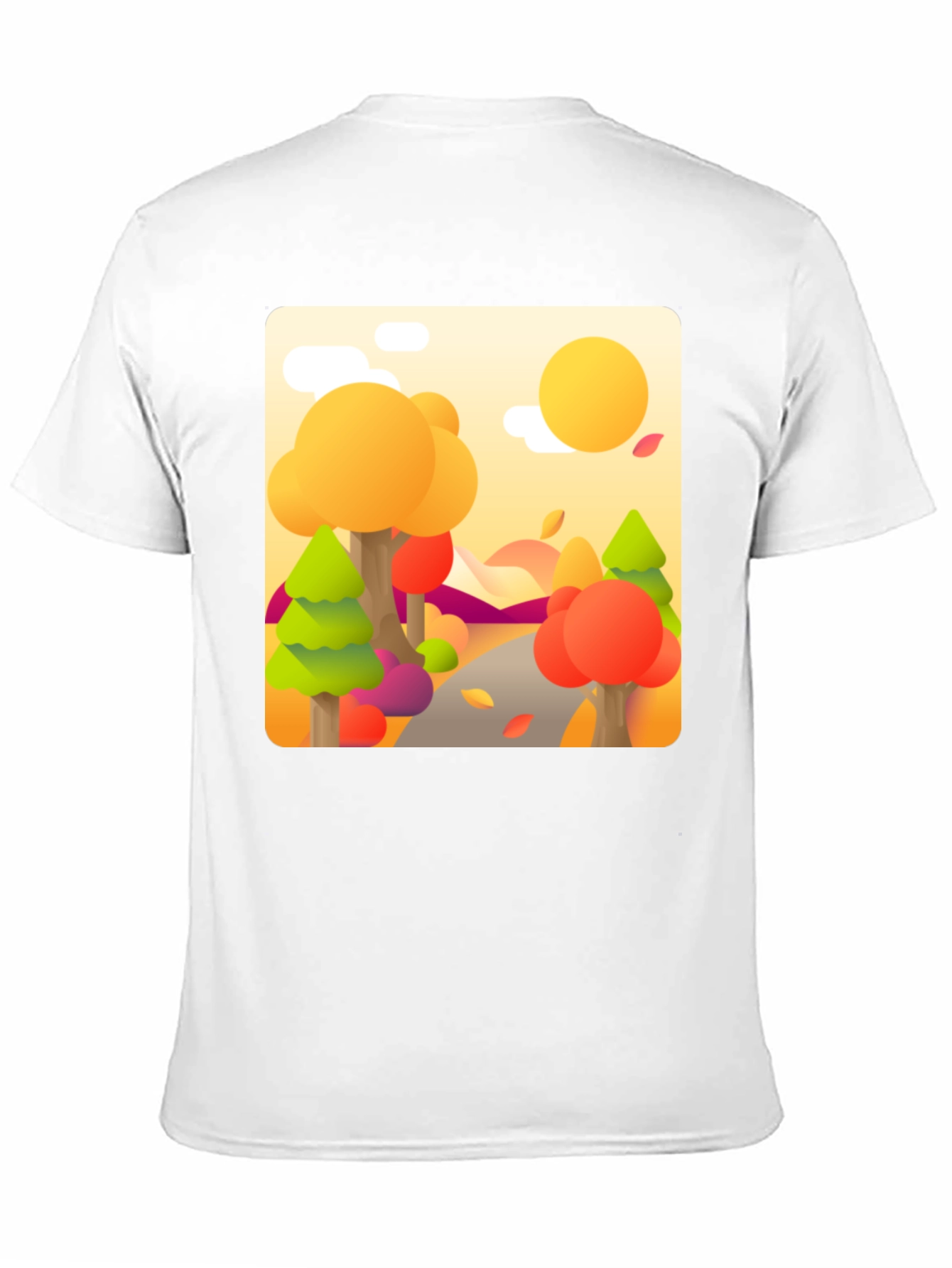 Black Fall Landscape Graphic Tee - Black view 11