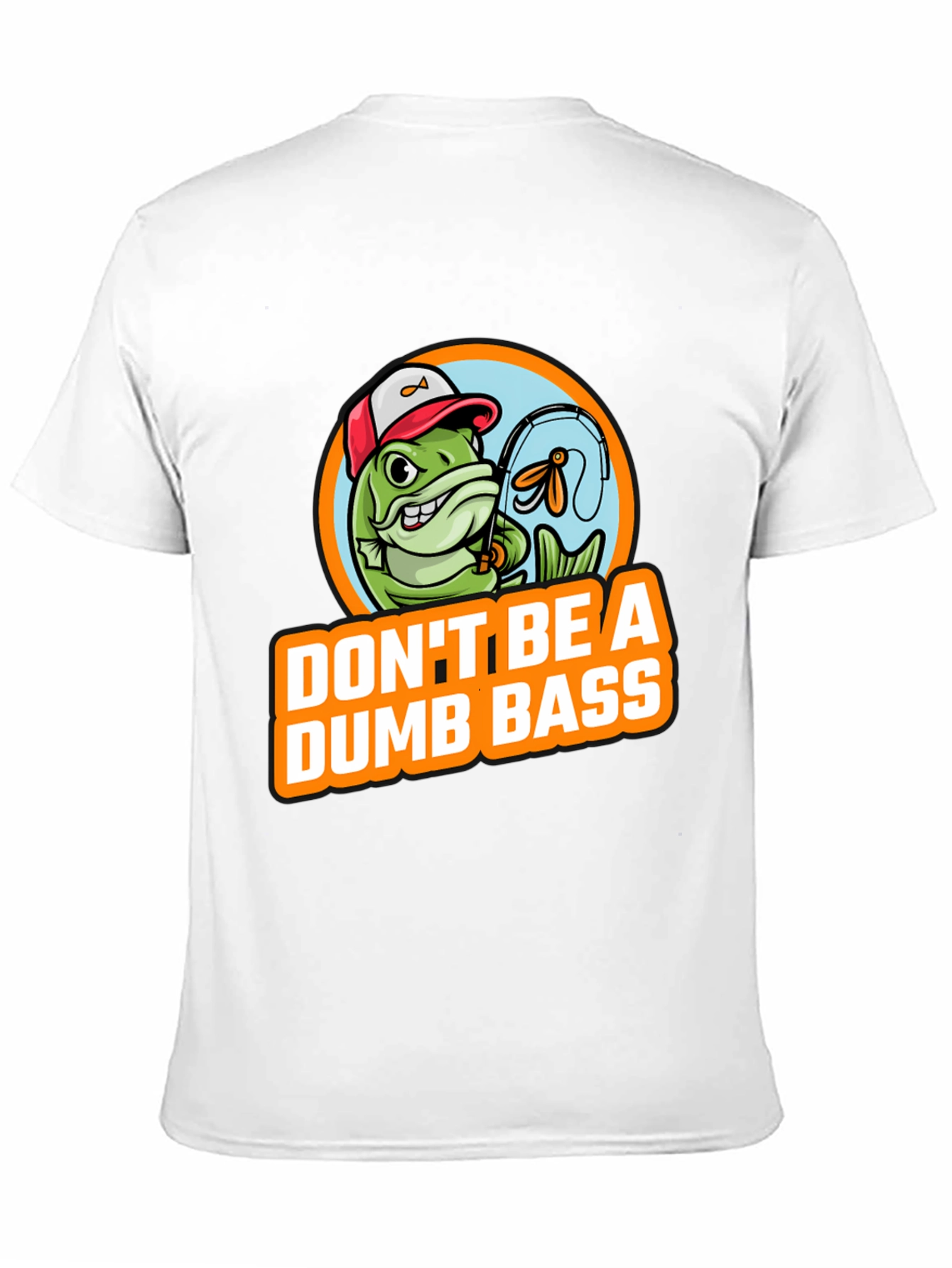 Black Don't Be A Dumb Bass Fishing Graphic T-Shirt view 11