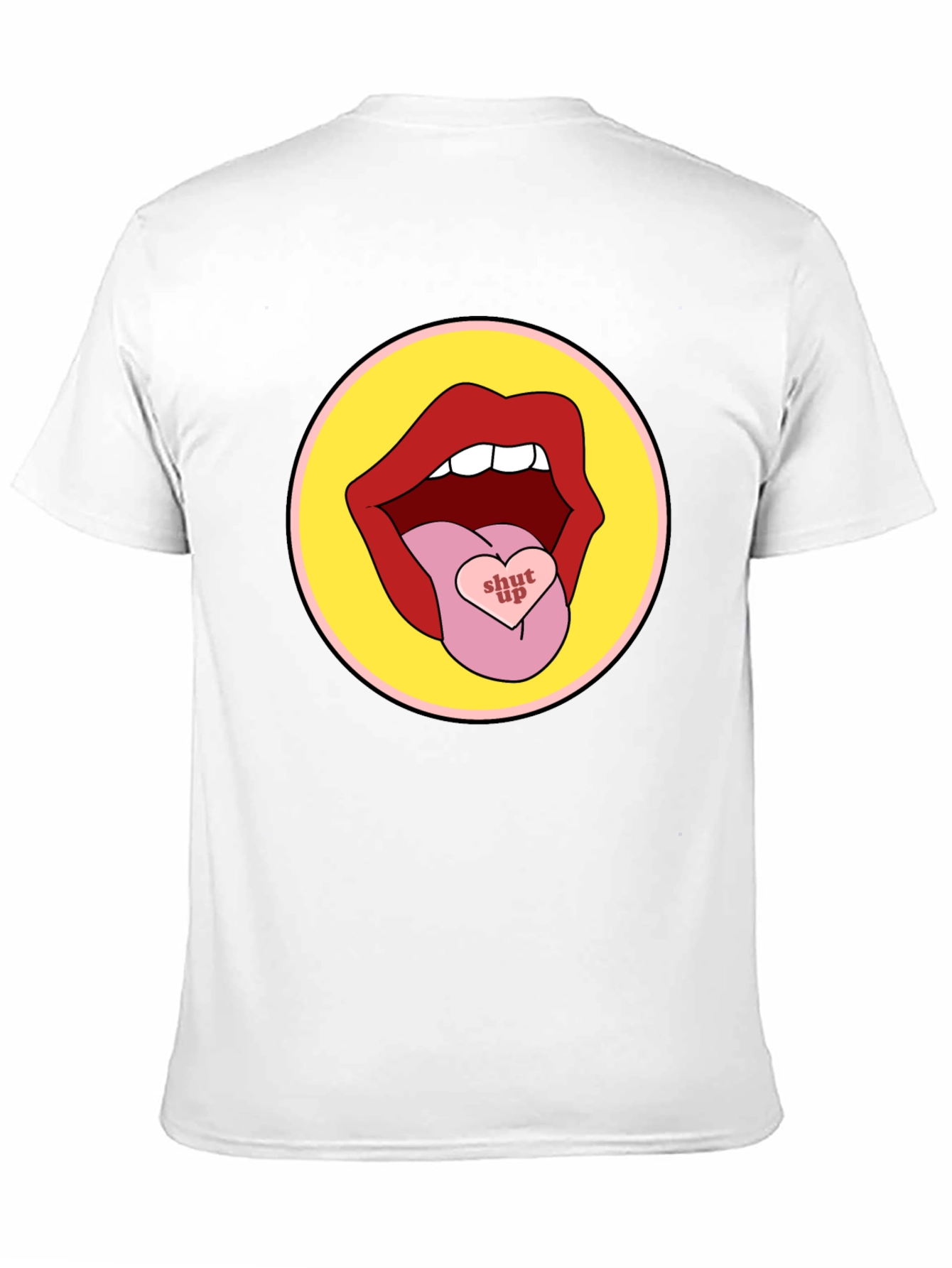 Black Shut Up Lips Graphic Tee - Unisex view 11