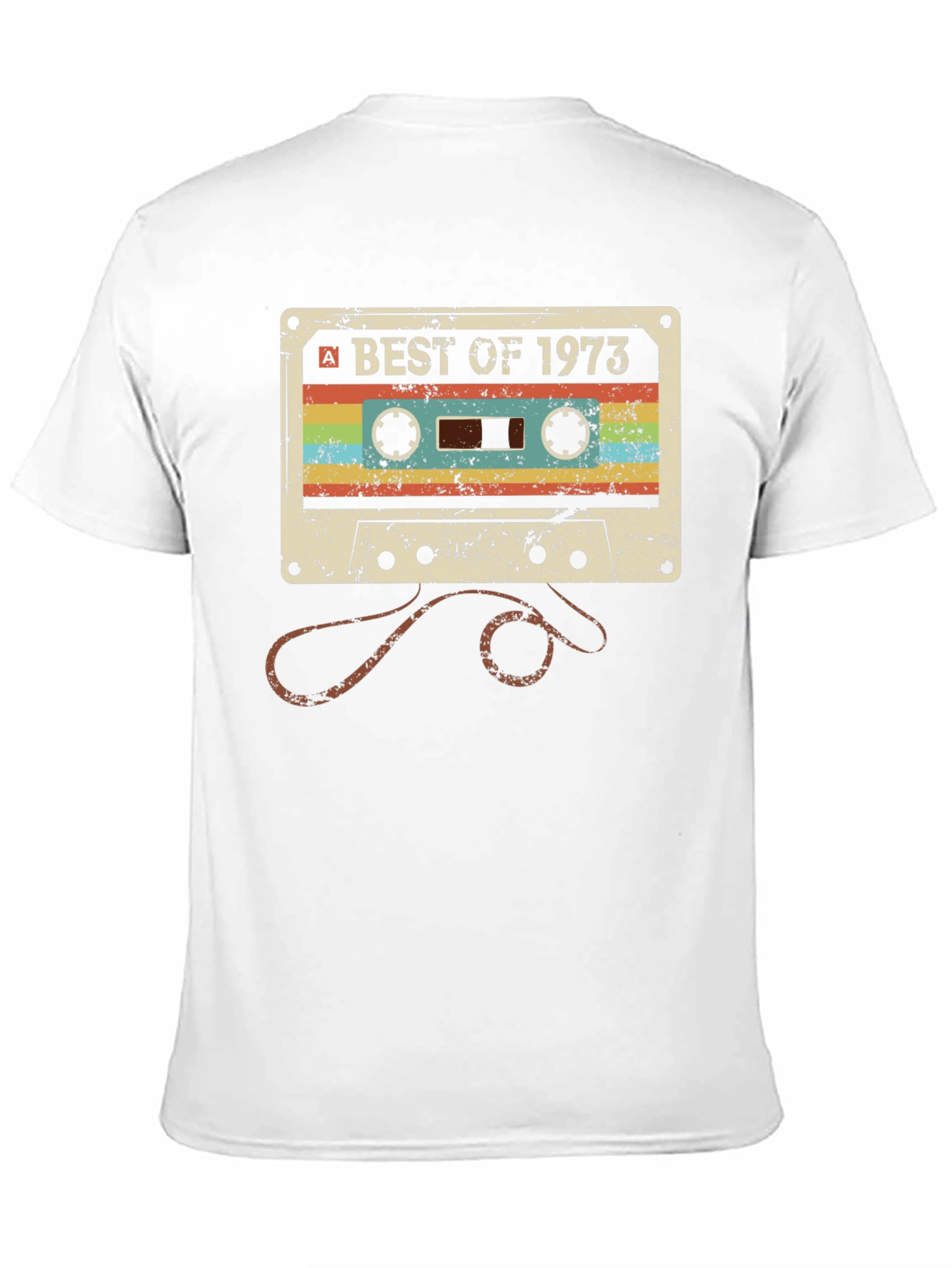 Black Retro Cassette Tape Best of 1973 Graphic Tee view 11