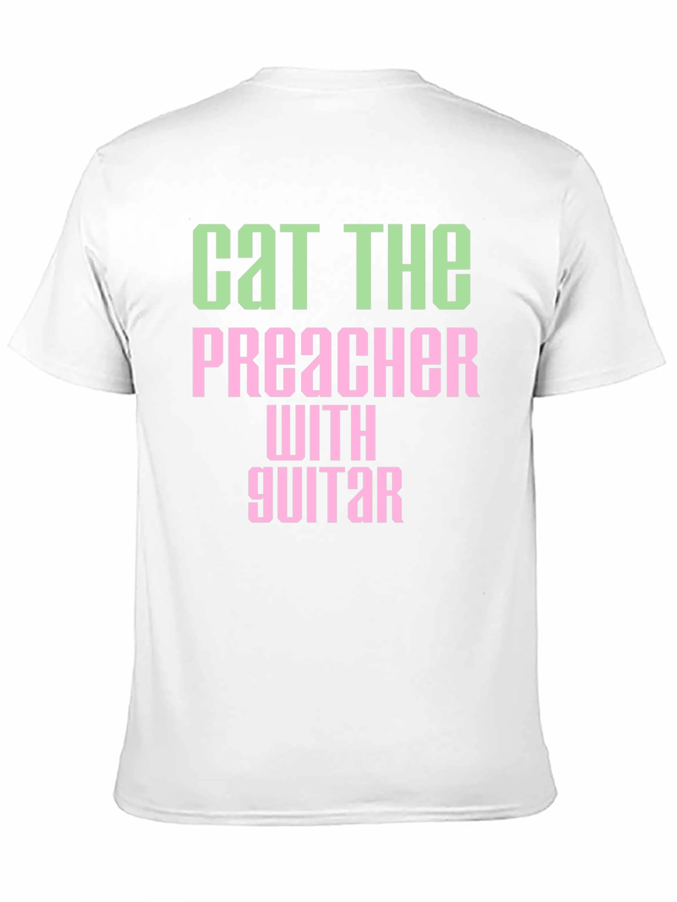Black Cat The Preacher with Guitar Graphic T-Shirt view 11