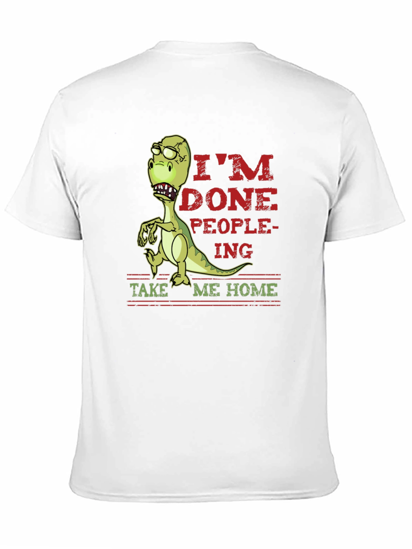 Black I'm Done People-ing Dinosaur Graphic Tee view 11