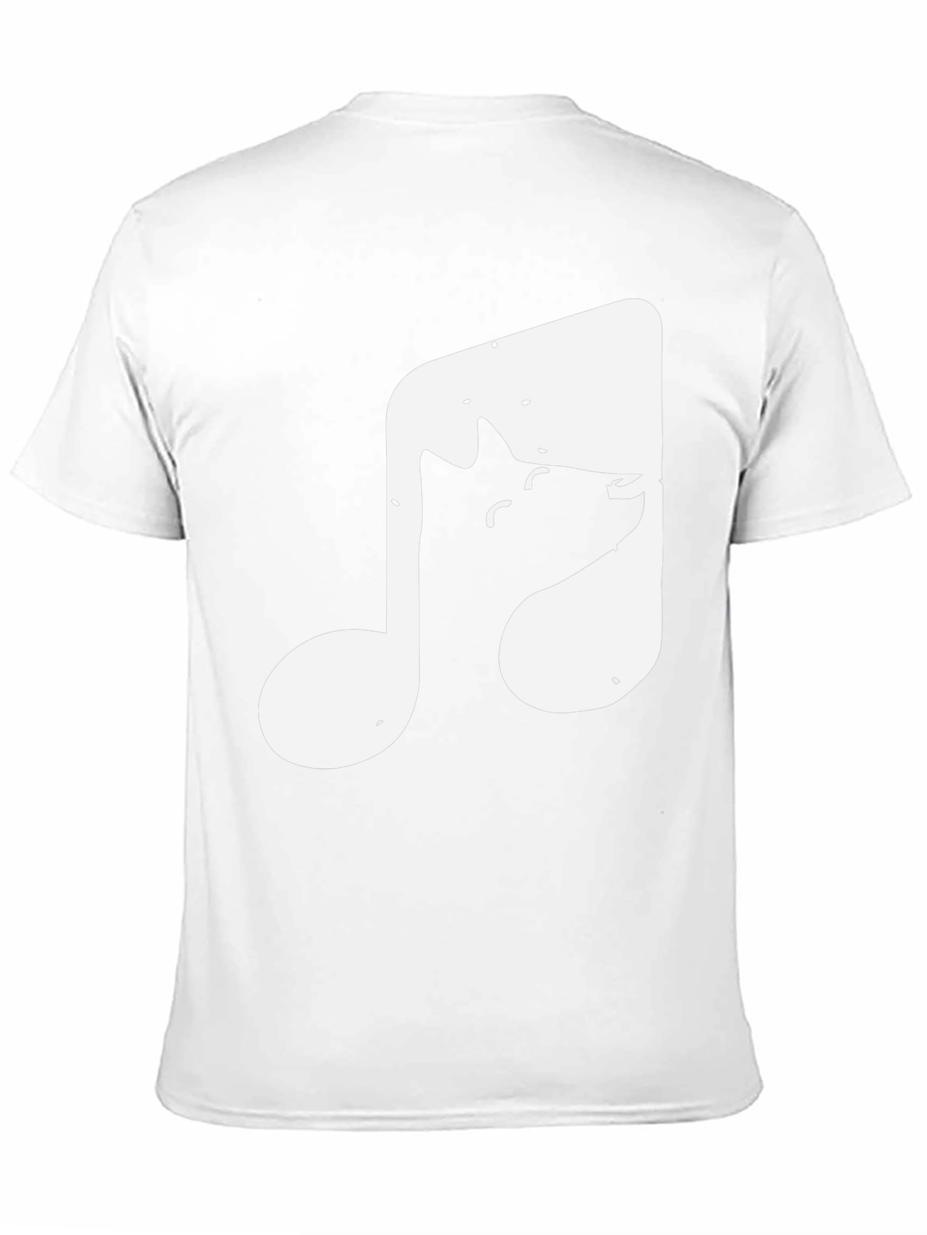 Black Music Note Cat T-Shirt - Black view 11
