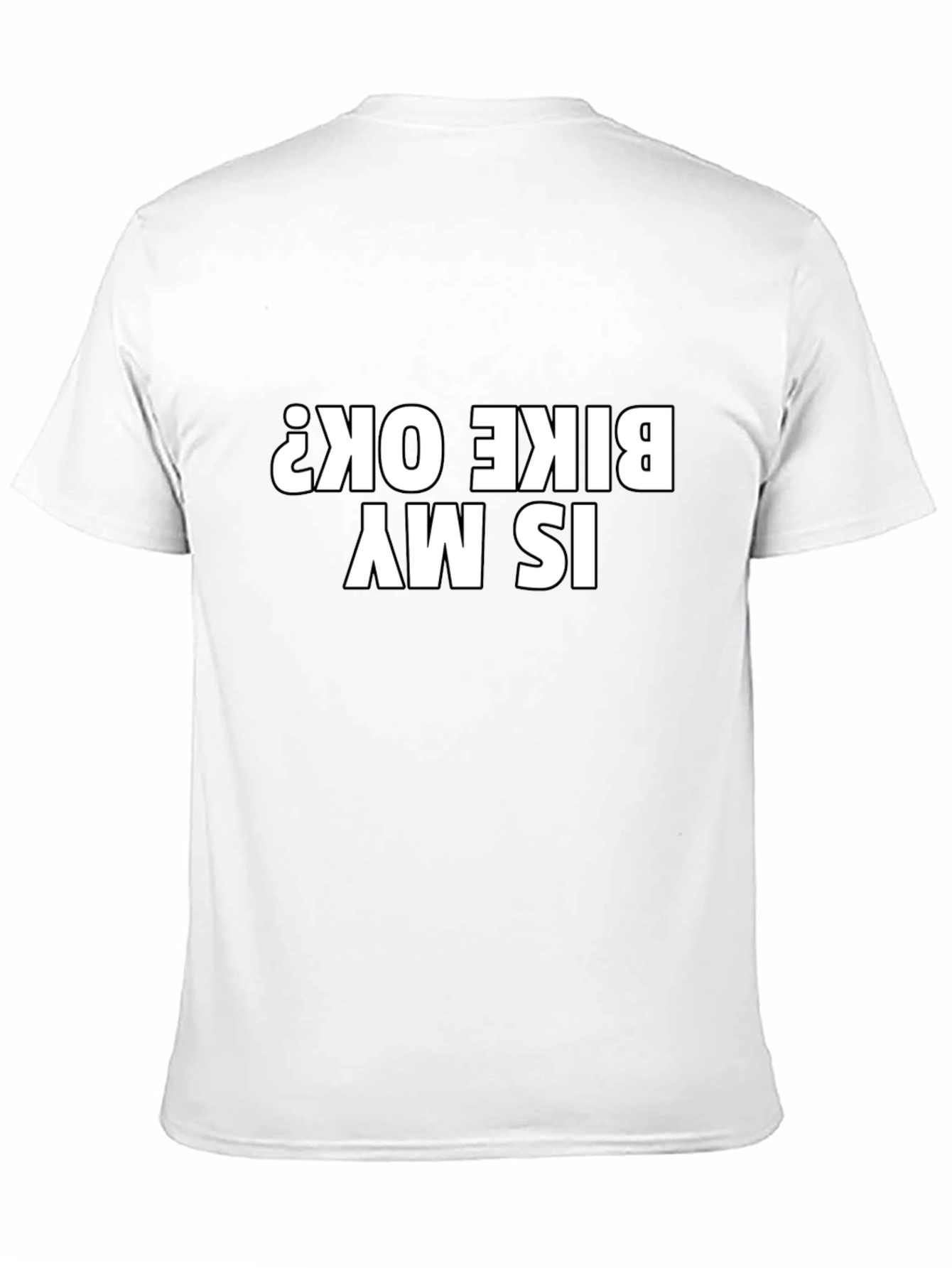 Black Is My Bike OK? Graphic Tee - Quirky Cycling T-Shirt view 11