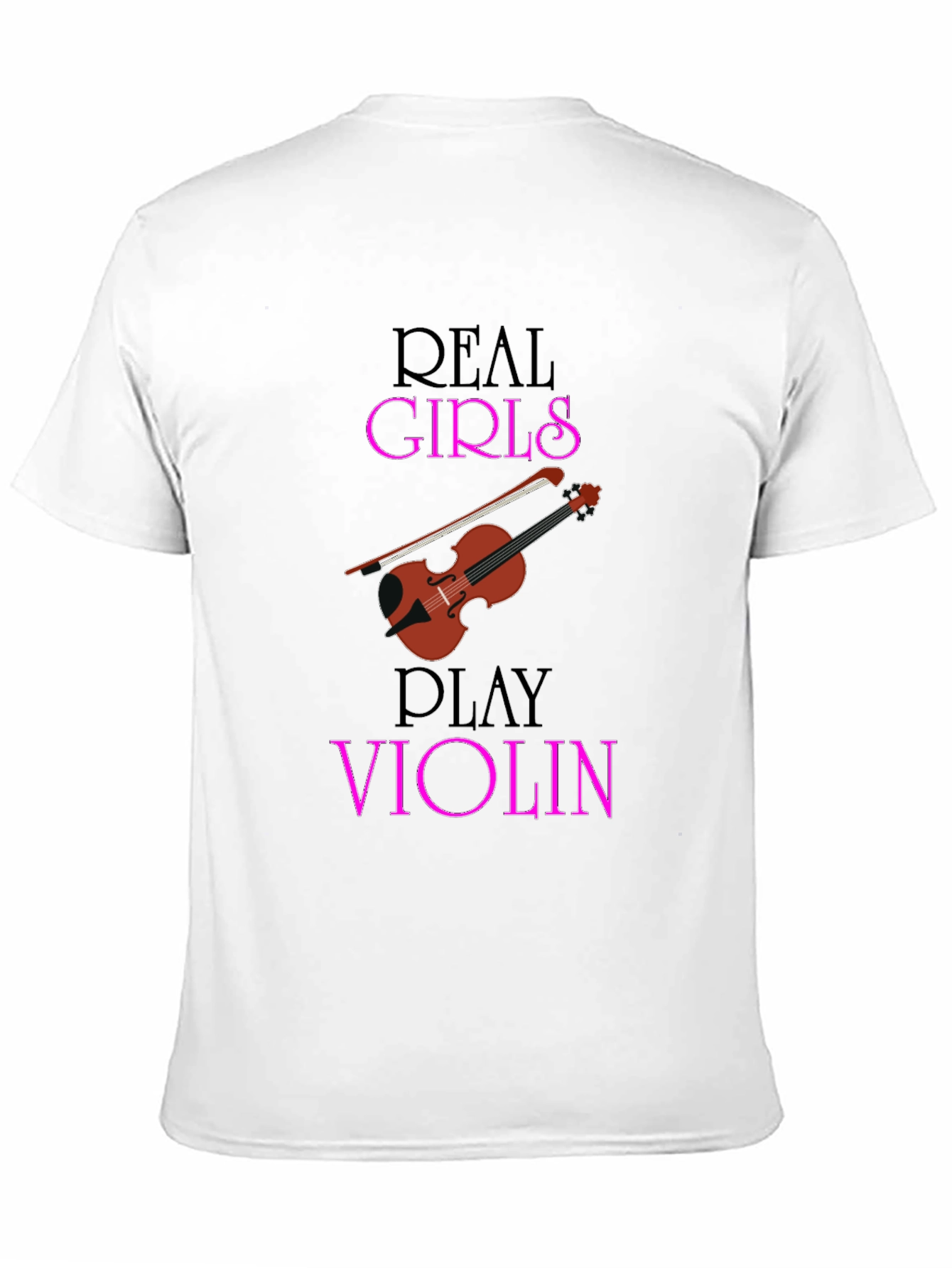 Black Real Girls Play Violin T-Shirt - Music Lover Tee view 11