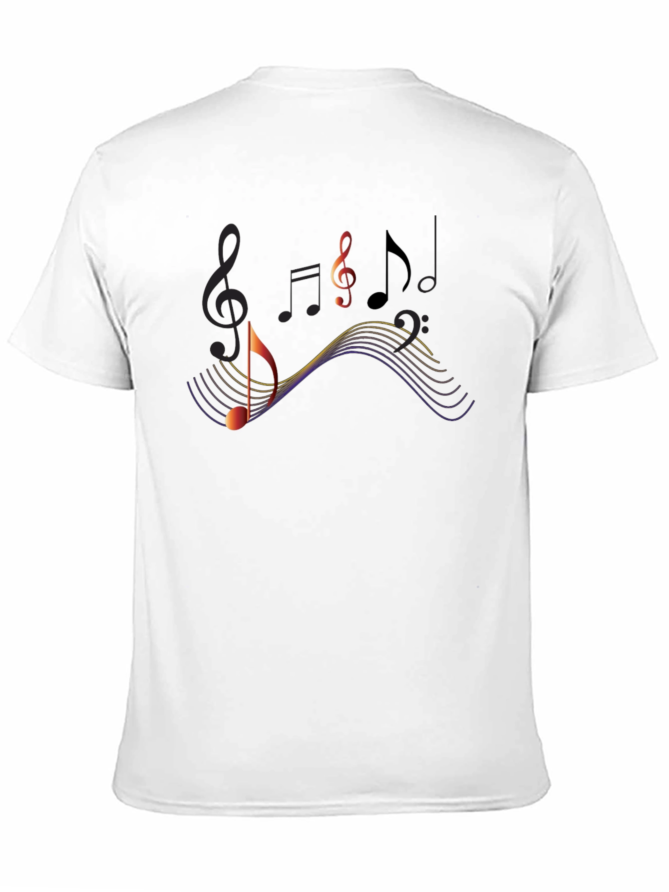 Black Musical Notes Graphic Tee view 11