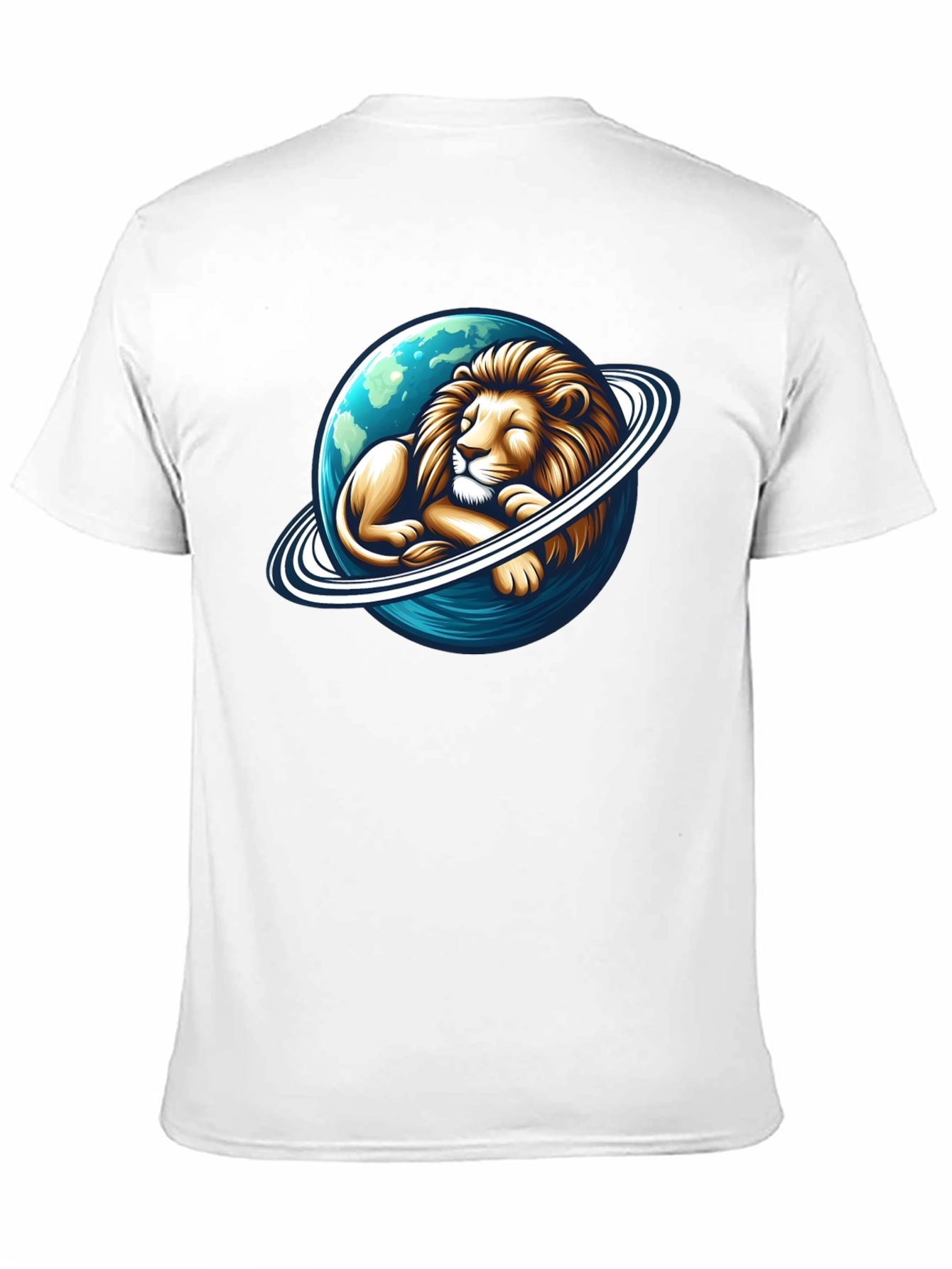 Black Lion Planet Graphic Tee - Men's Black T-Shirt view 11