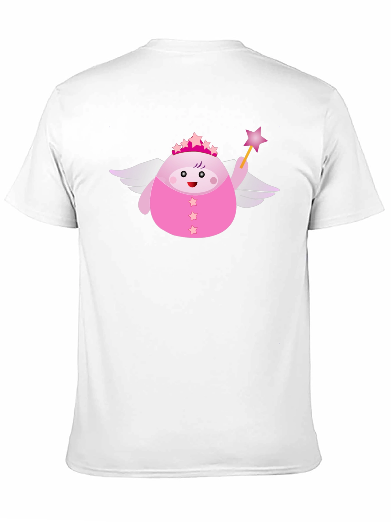 Black Cute Pink Fairy Cartoon Graphic T-Shirt view 11