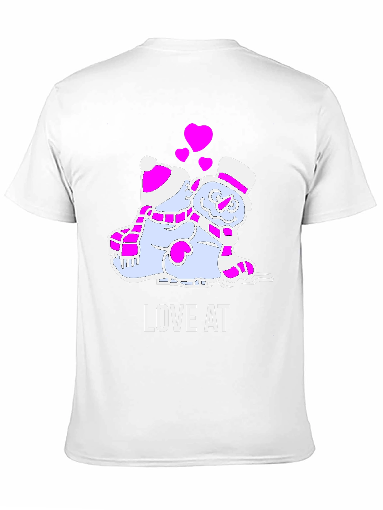 Black Love at First Ice: Snowman Couple T-Shirt view 11