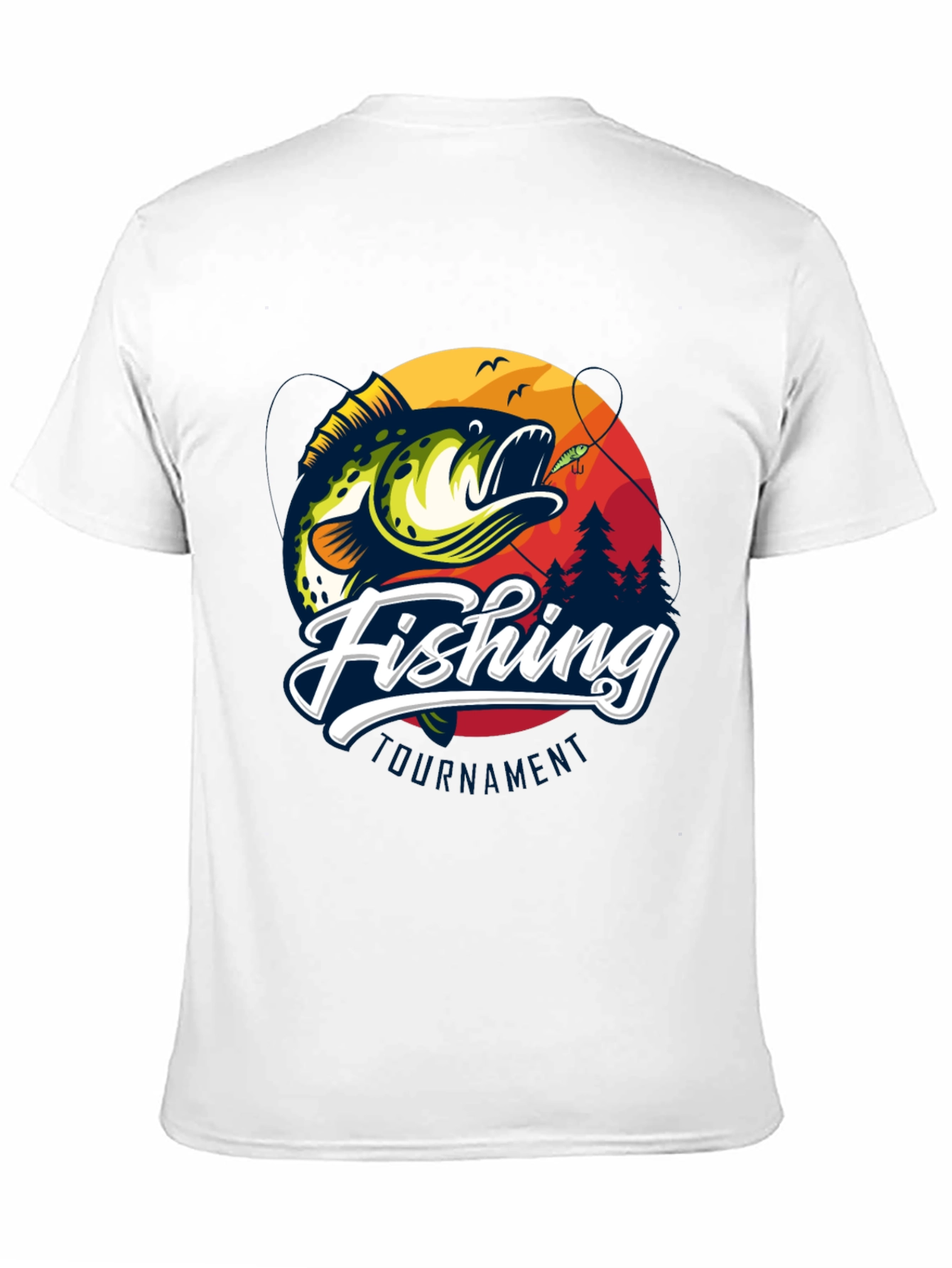 Black Fishing Tournament Black Graphic Tee view 11