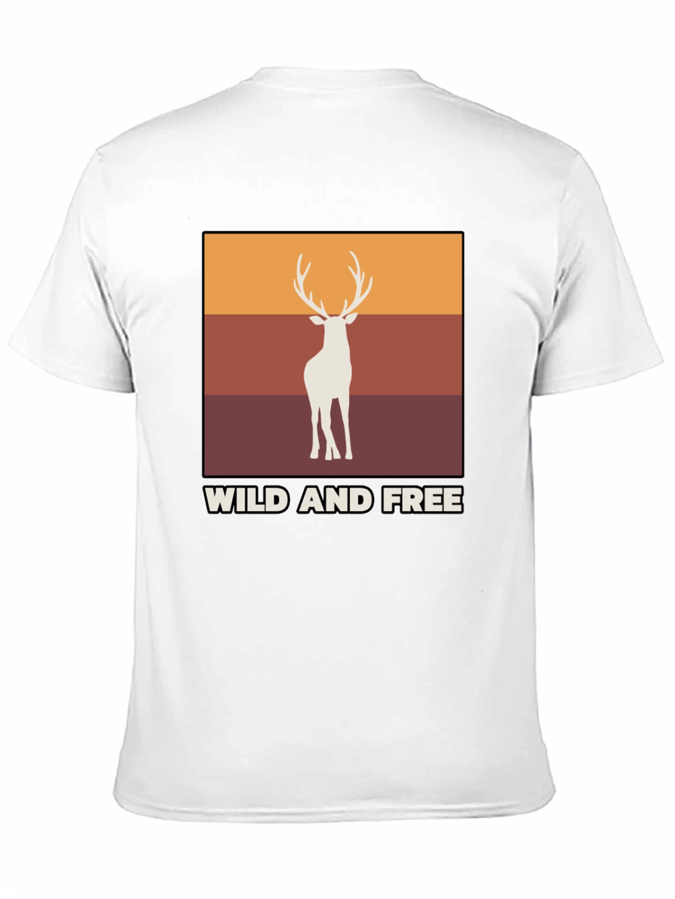 Black Wild and Free Deer Graphic Tee view 11