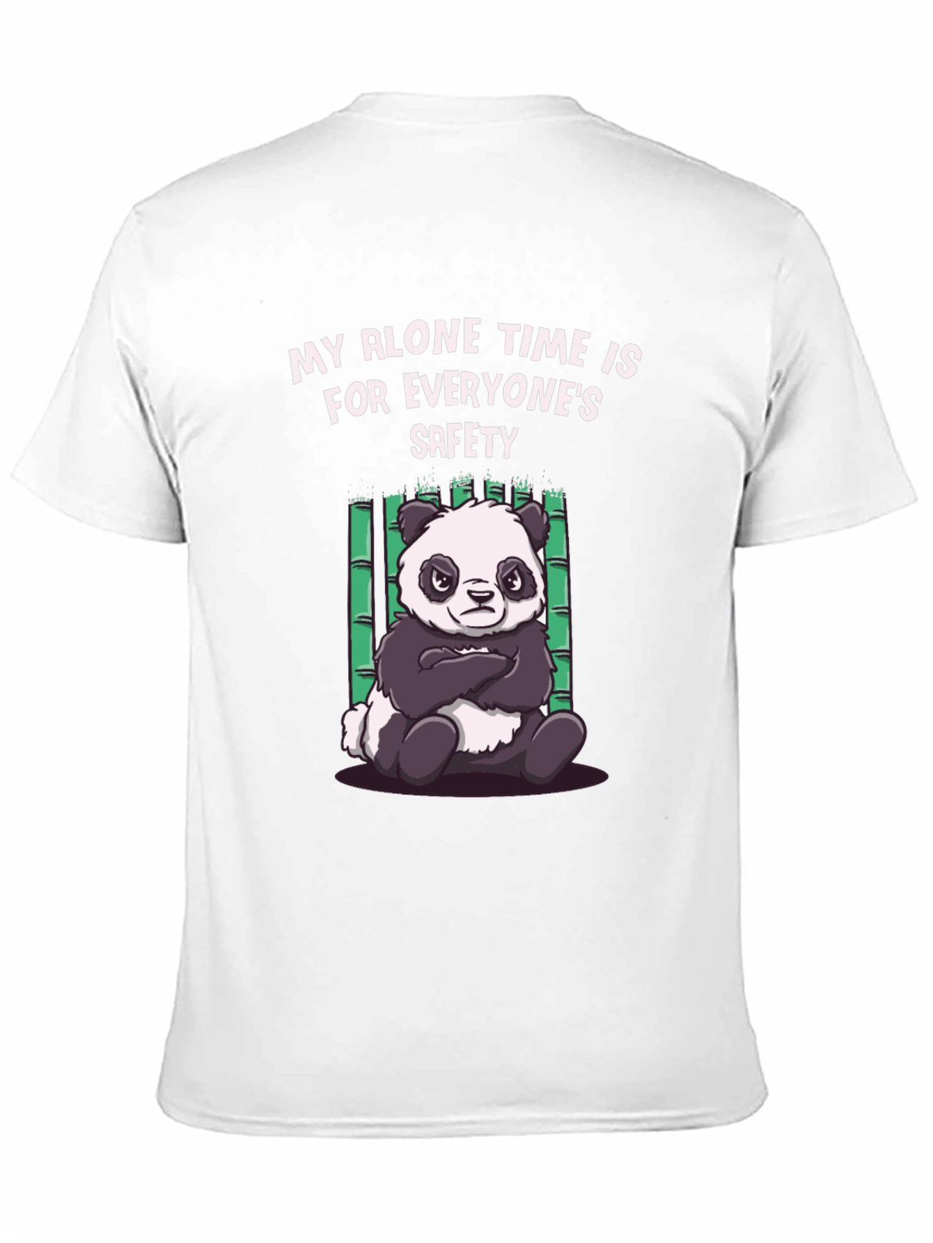 Black Funny Panda Alone Time T-Shirt view 11