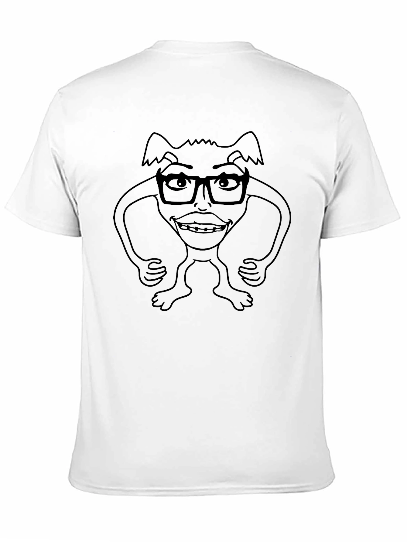 Black Monster Nerd Black Graphic T-Shirt view 11