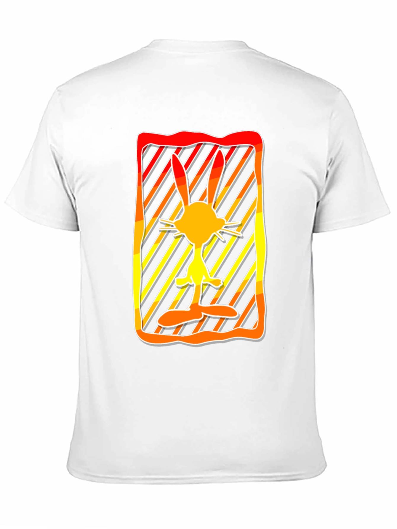 Black Retro Cartoon Rabbit Graphic Tee view 11