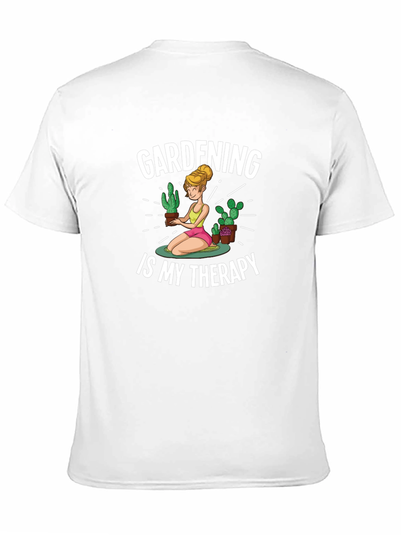 Black Gardening Therapy Graphic T-Shirt view 11