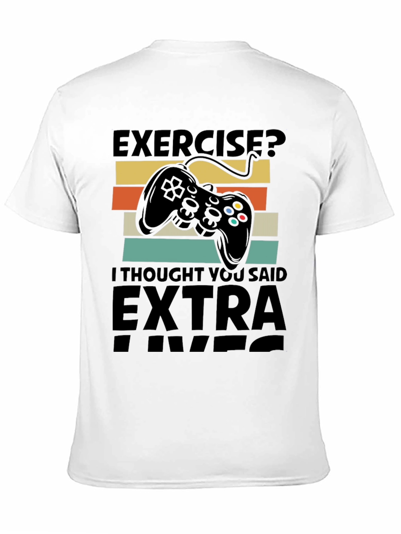 Black Extra Lives Gamer T-Shirt view 11