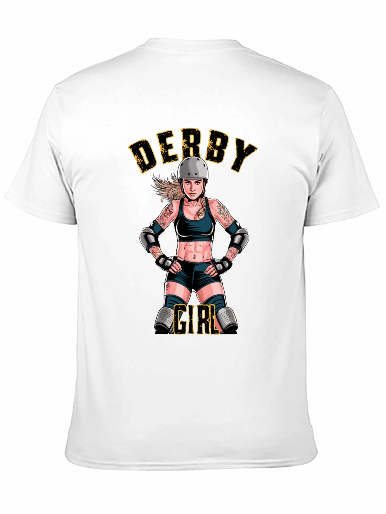Black Derby Girl Black T-Shirt - Roller Derby Apparel view 11