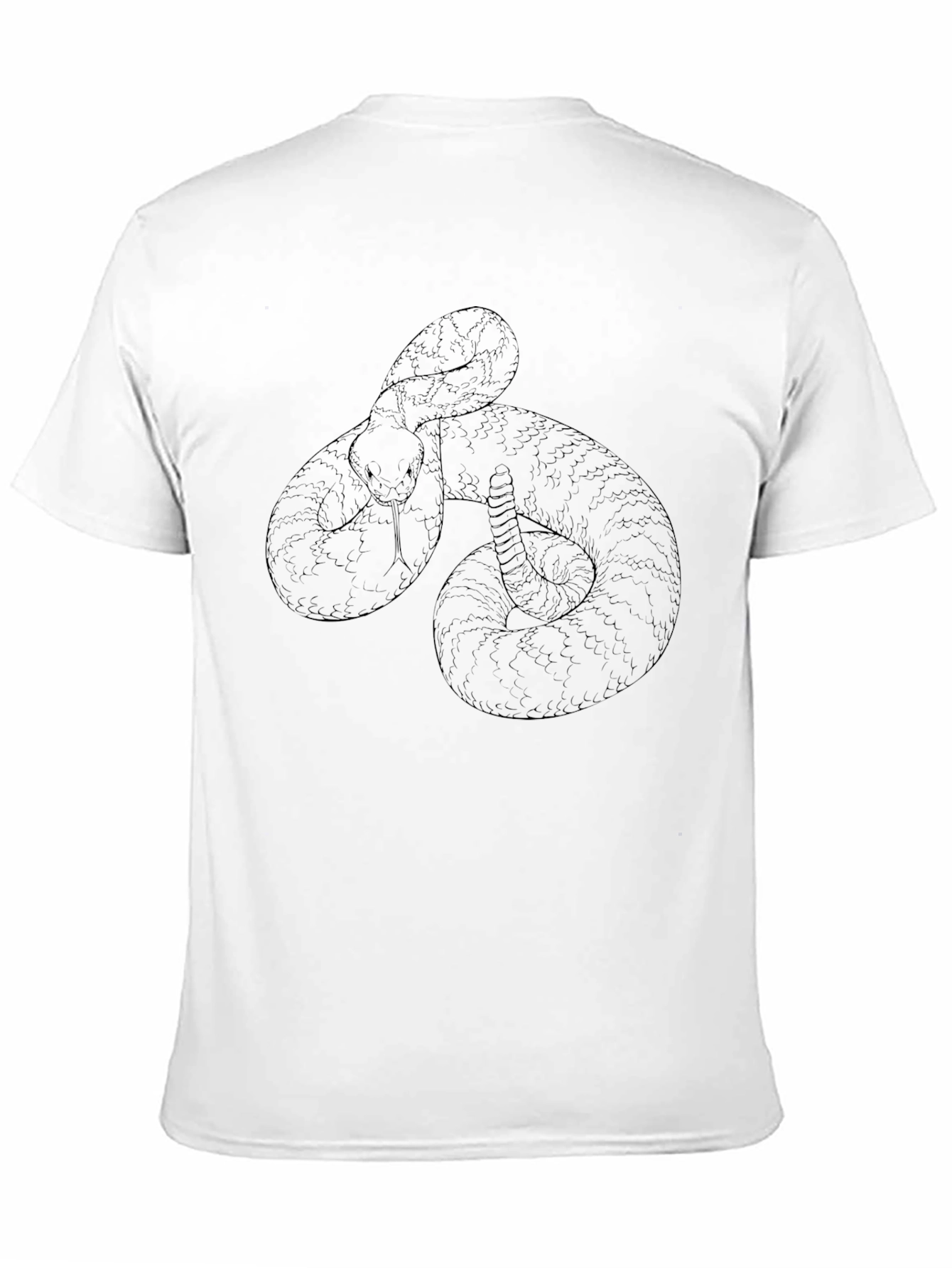 Black Men's Black Snake Graphic Tee view 11