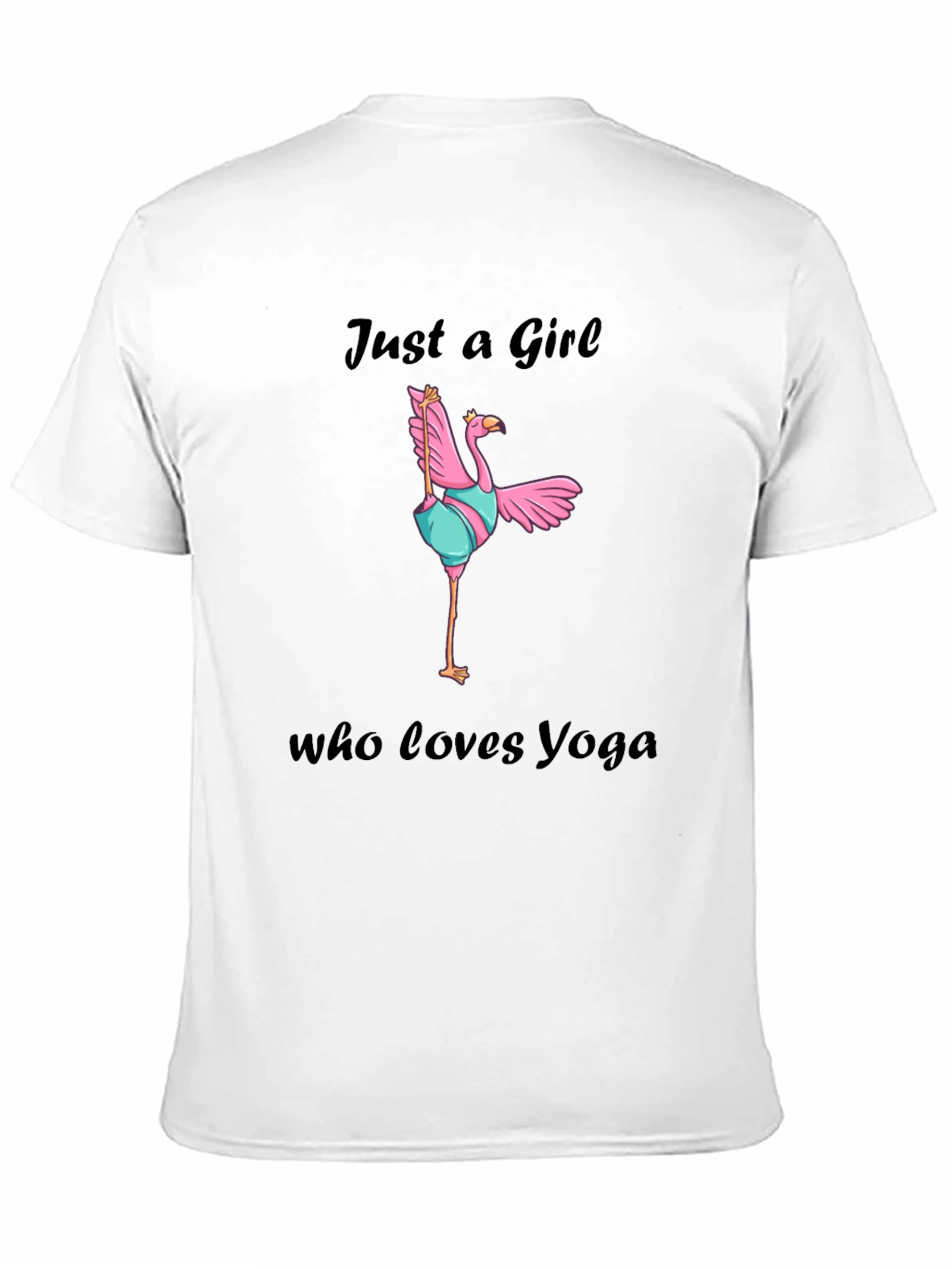 Black Yoga Flamingo Graphic Tee - Just a Girl Who Loves Yoga view 11
