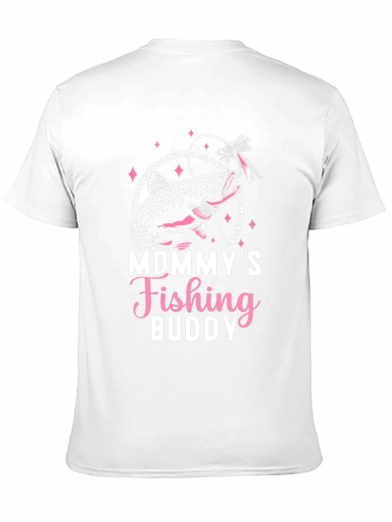 Black Mommy's Fishing Buddy Graphic Tee - Black view 11
