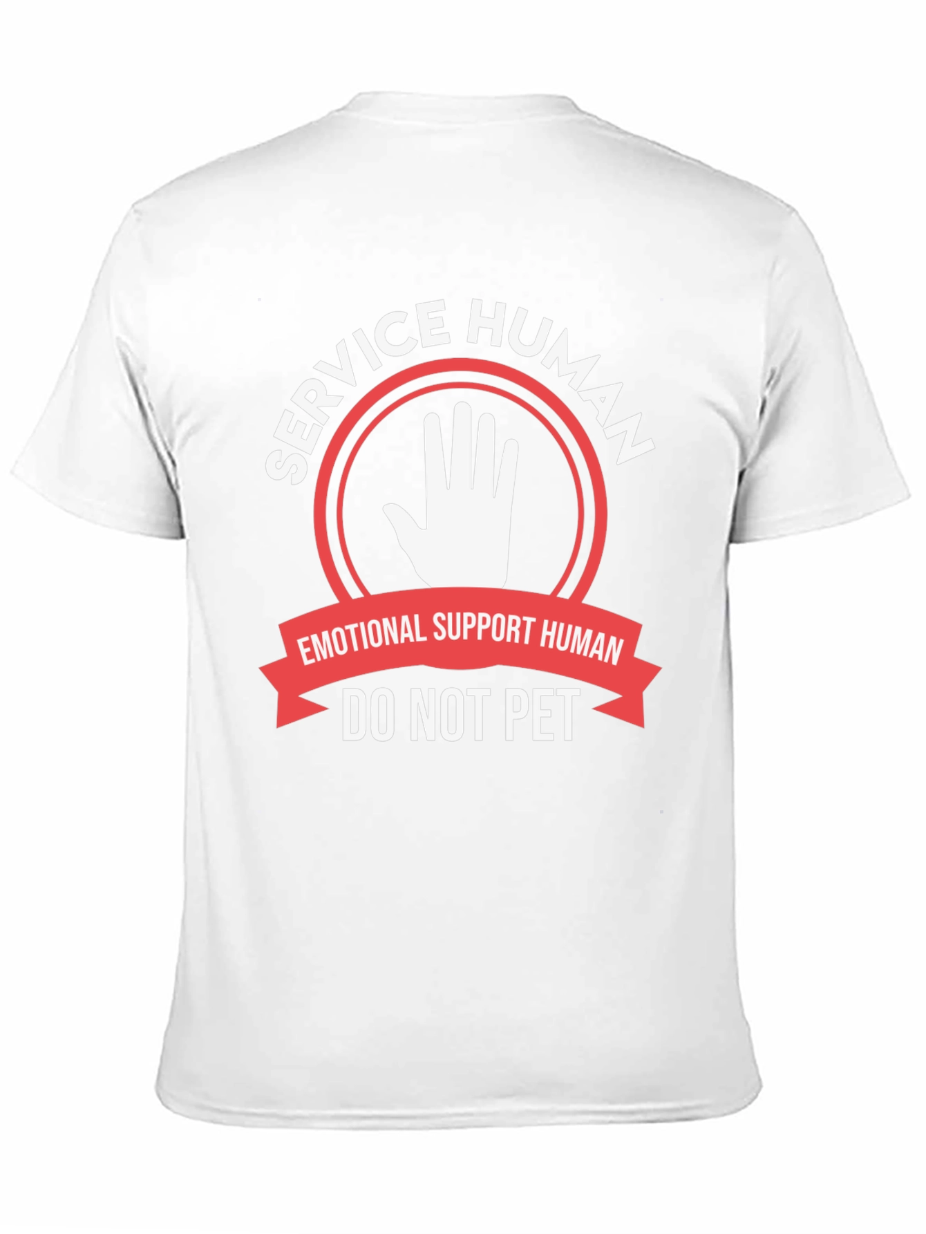 Black Service Human Emotional Support T-Shirt view 11