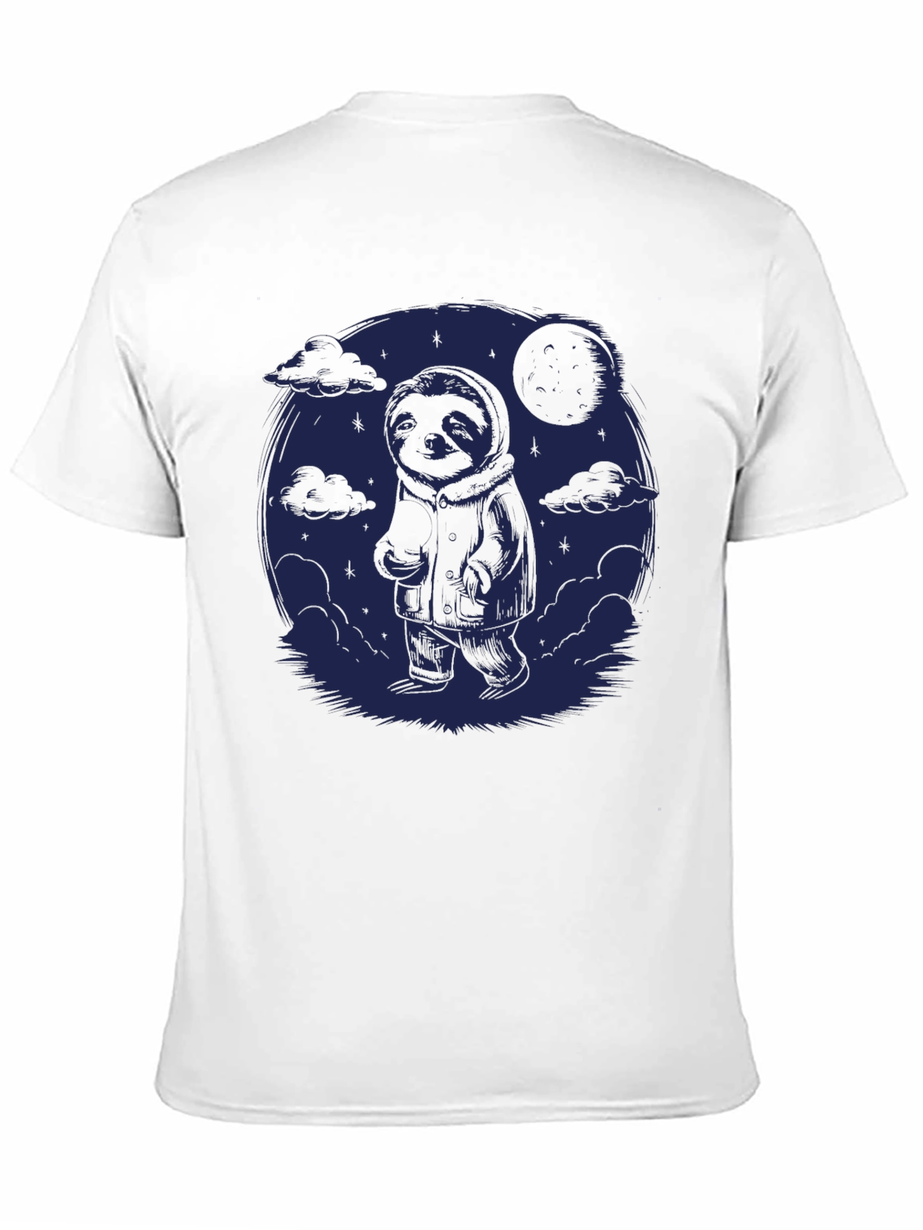 Black Sloth Moon Graphic Tee - Comfy Casual Style view 11