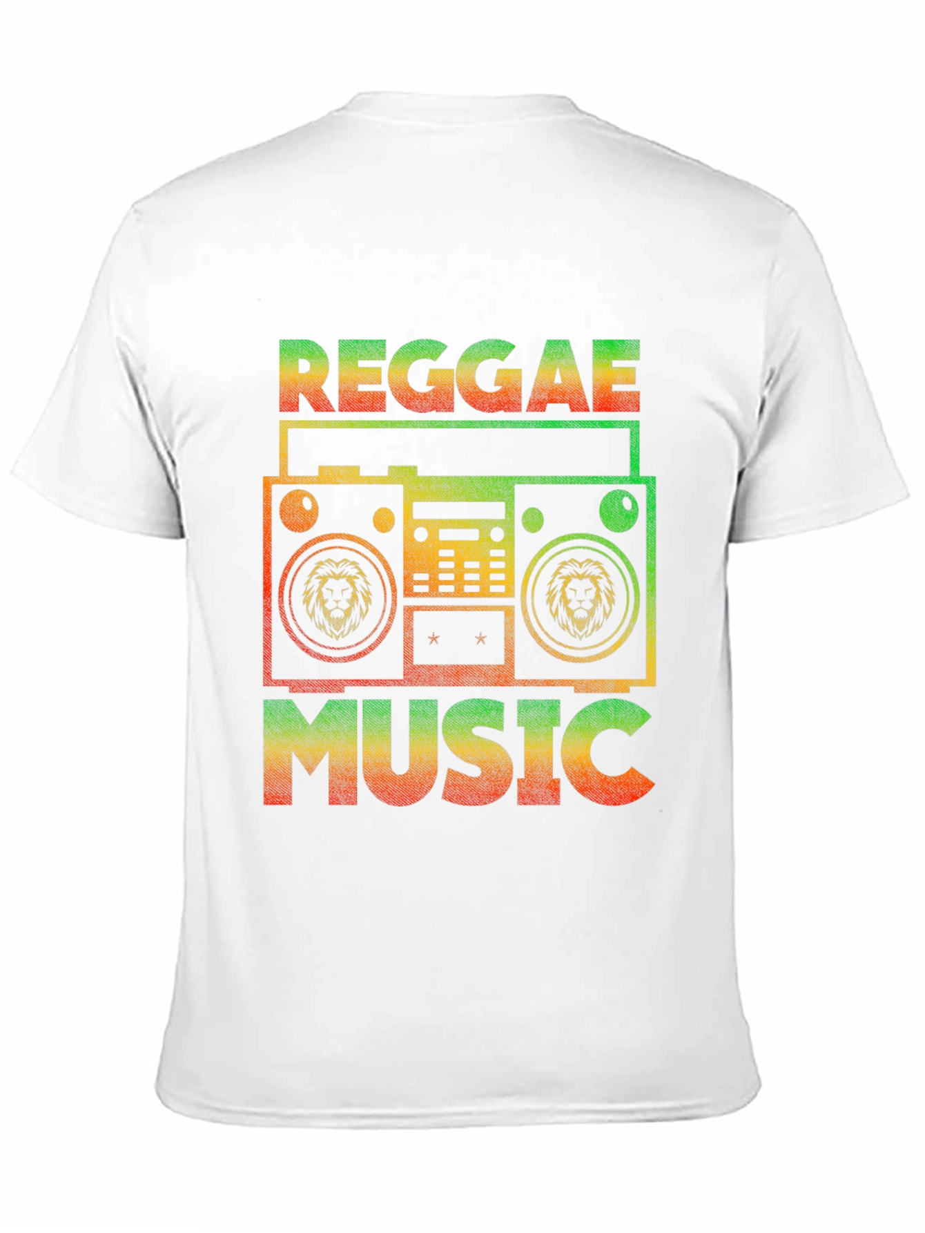 Black Reggae Music T-Shirt - Vintage Boombox Design view 11