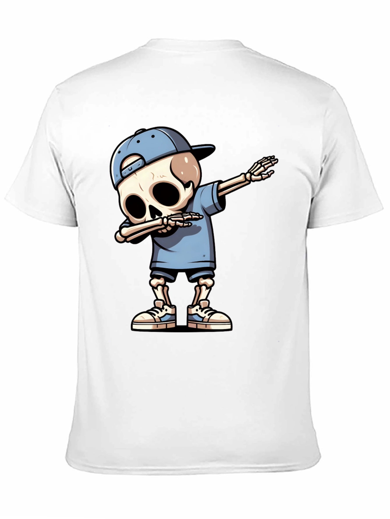 Black Dabbing Skeleton Graphic Tee - Men's Black T-Shirt view 11