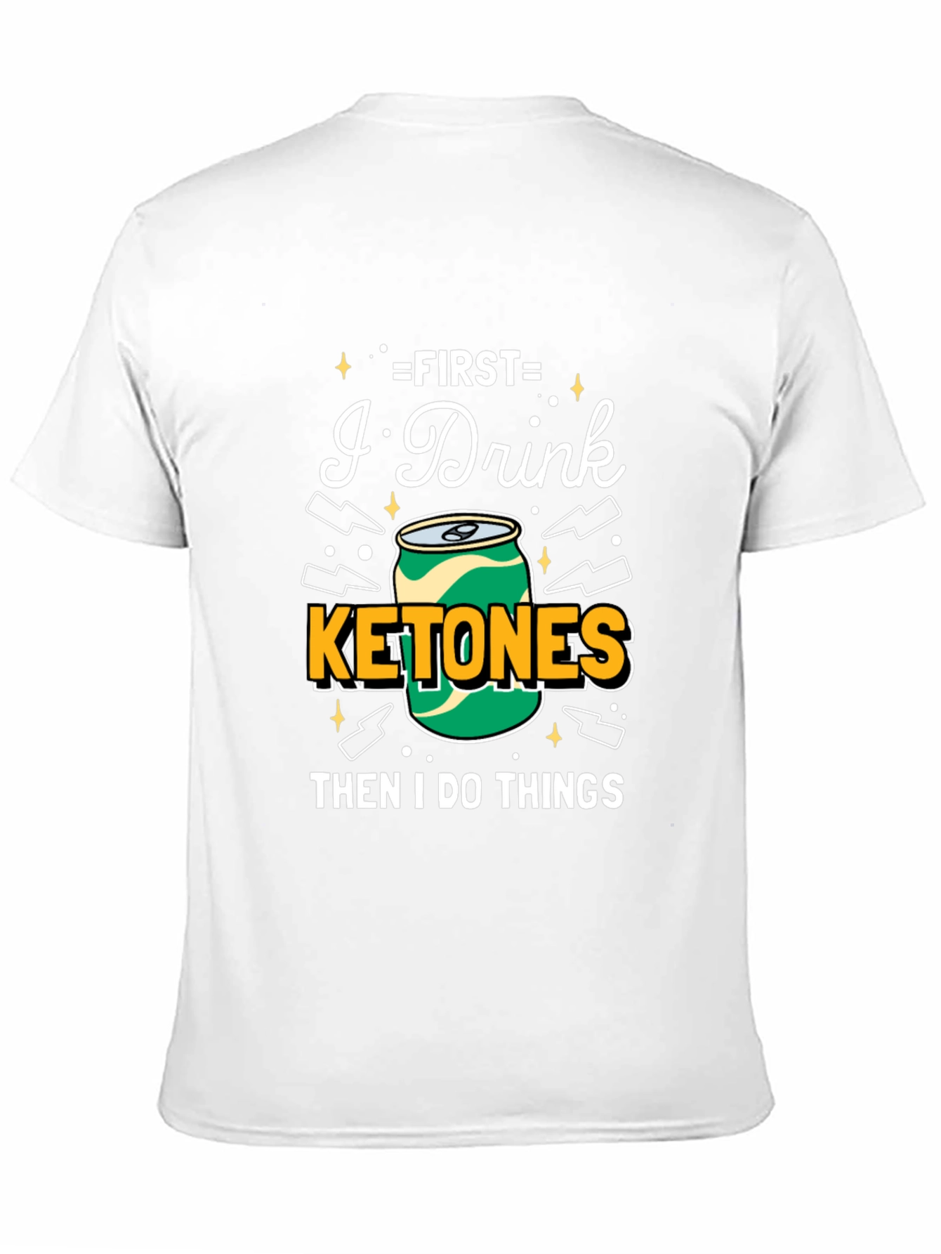 Black First I Drink Ketones T-Shirt - Black Graphic Tee view 11