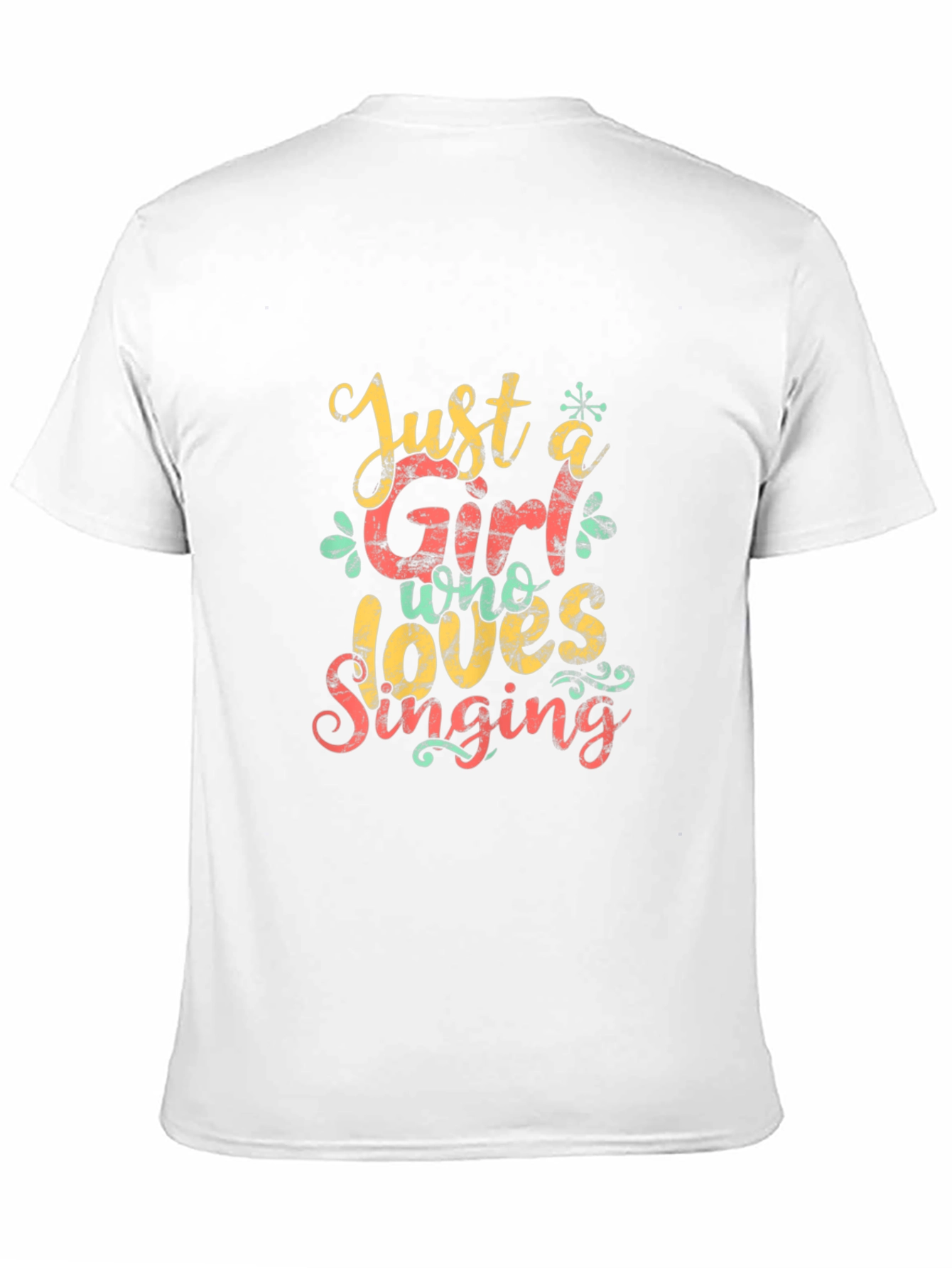 Black Just a Girl Who Loves Singing T-Shirt view 11