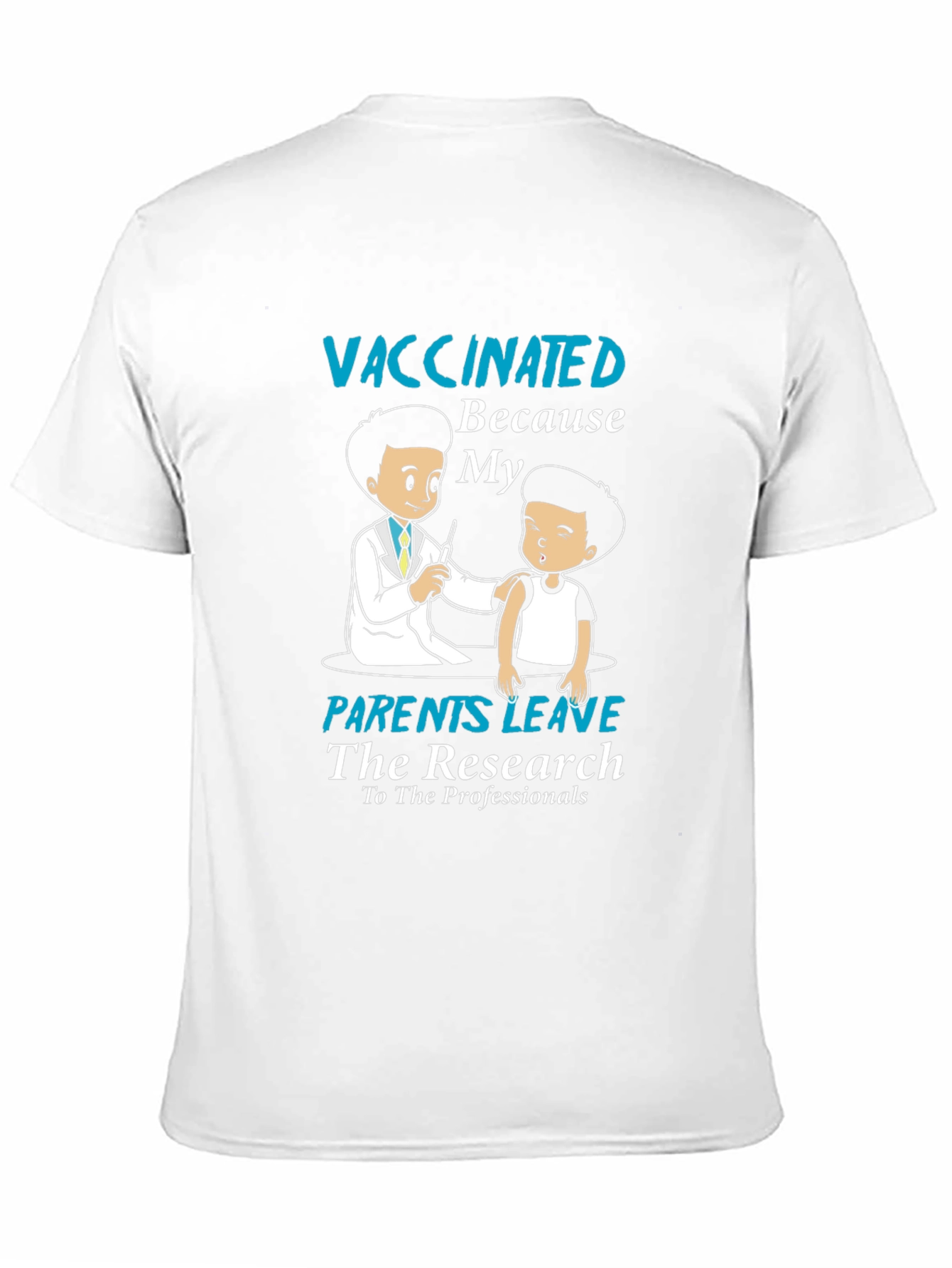 Black Vaccinated Parents Research Black T-Shirt view 11