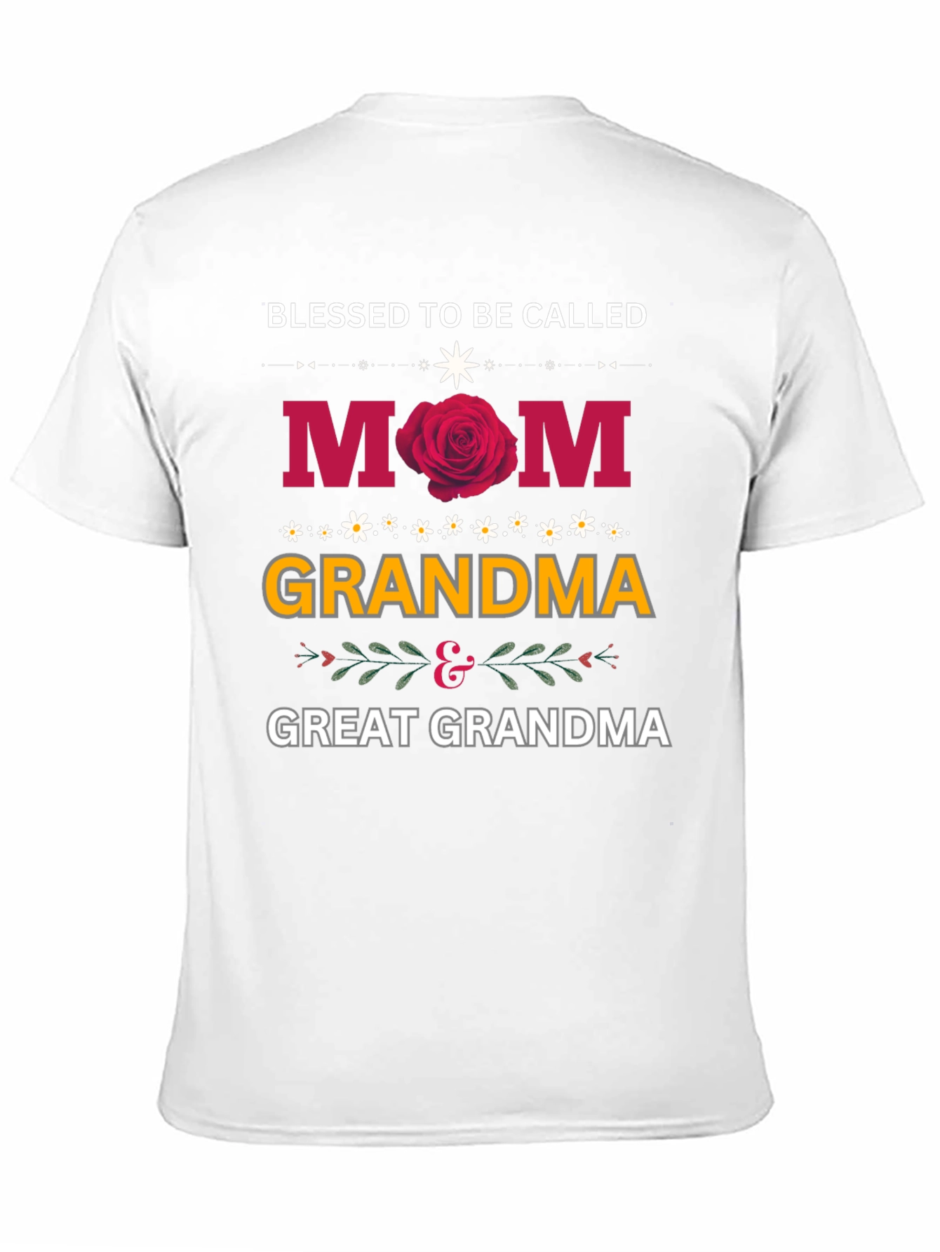 Black Blessed To Be Called Mom Grandma Great Grandma T-Shirt view 11