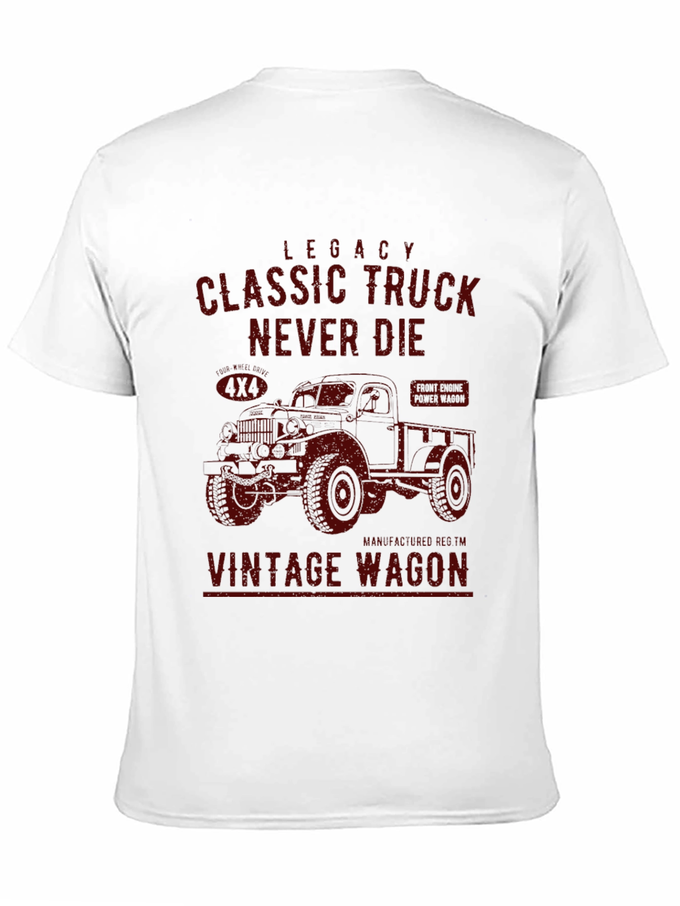 Classic Truck Vintage Wagon Black T-Shirt - 11