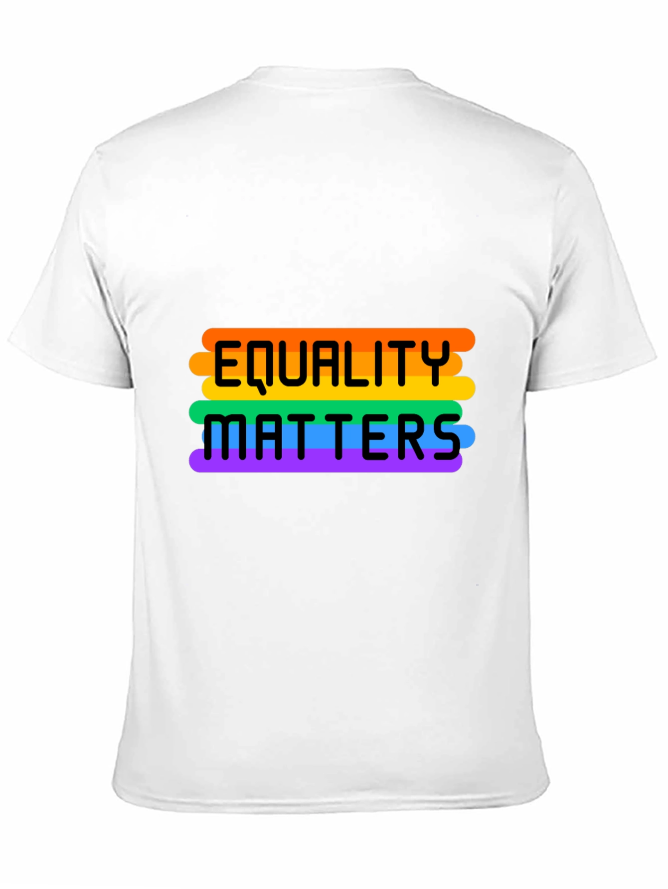 Black Equality Matters Rainbow Pride T-Shirt view 11