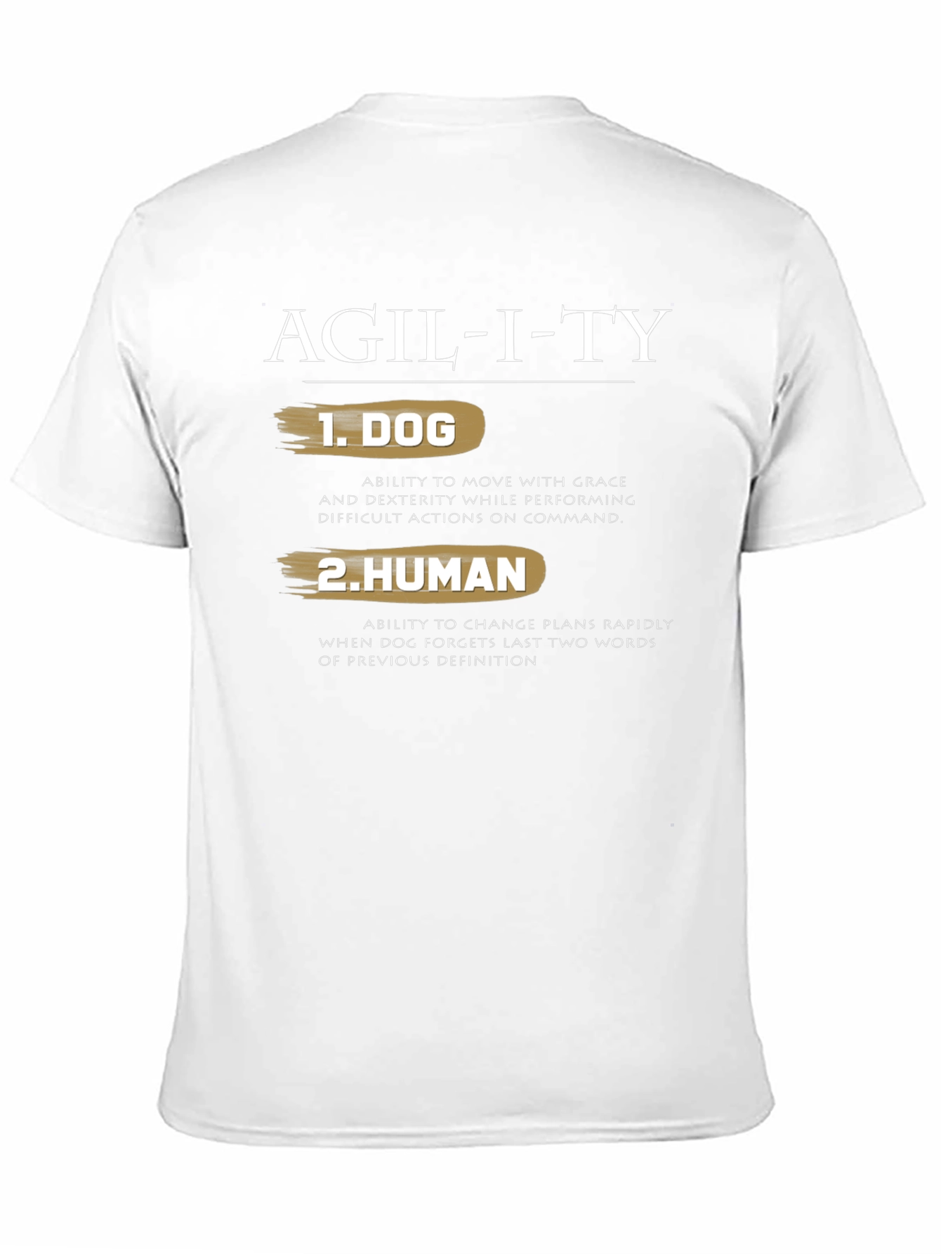 Black Agility Dog Human Graphic Tee - Funny T-Shirt view 11