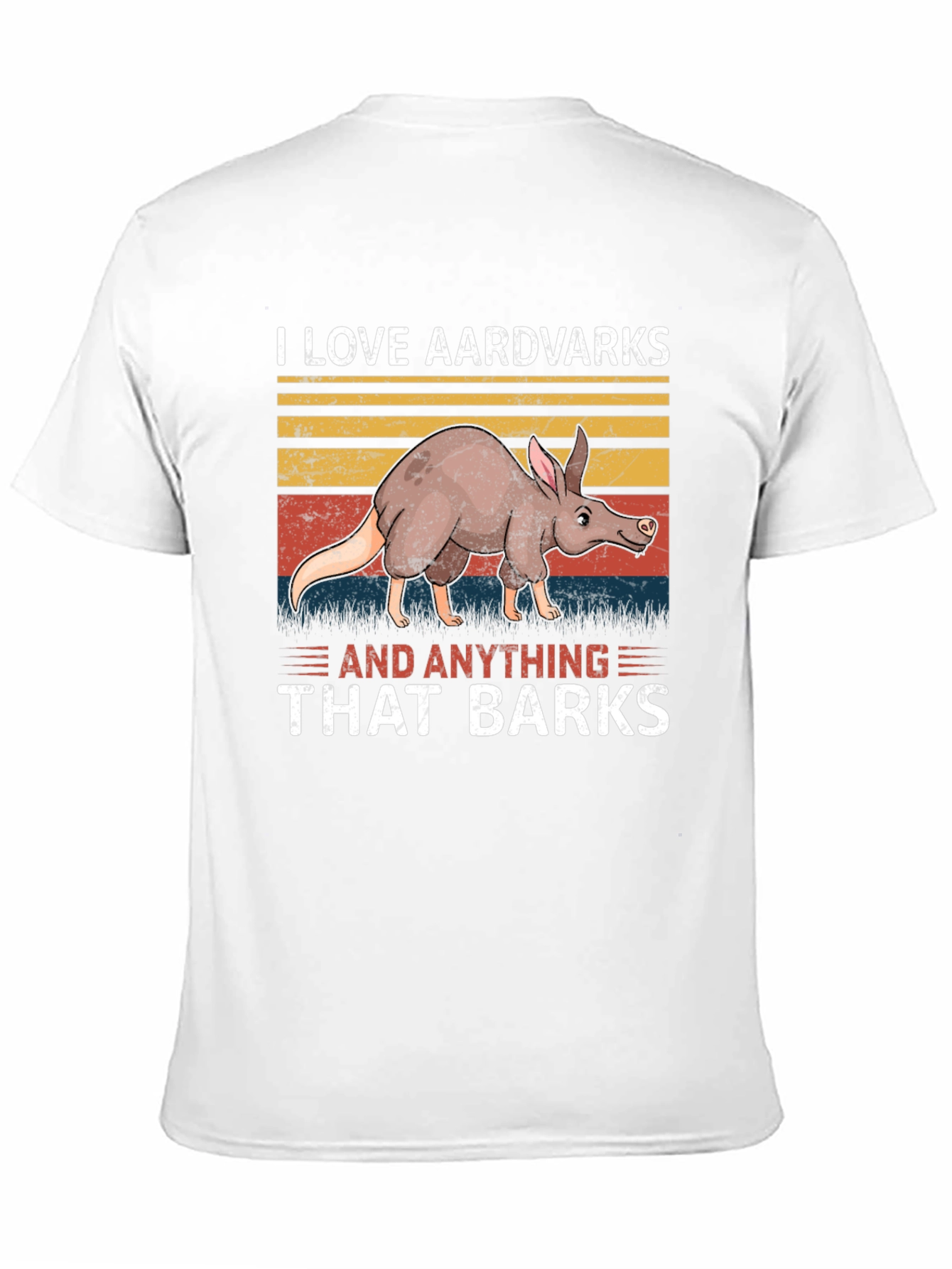 Black Aardvark Humor Graphic Tee - Barking Animal Lover T-Shirt view 11