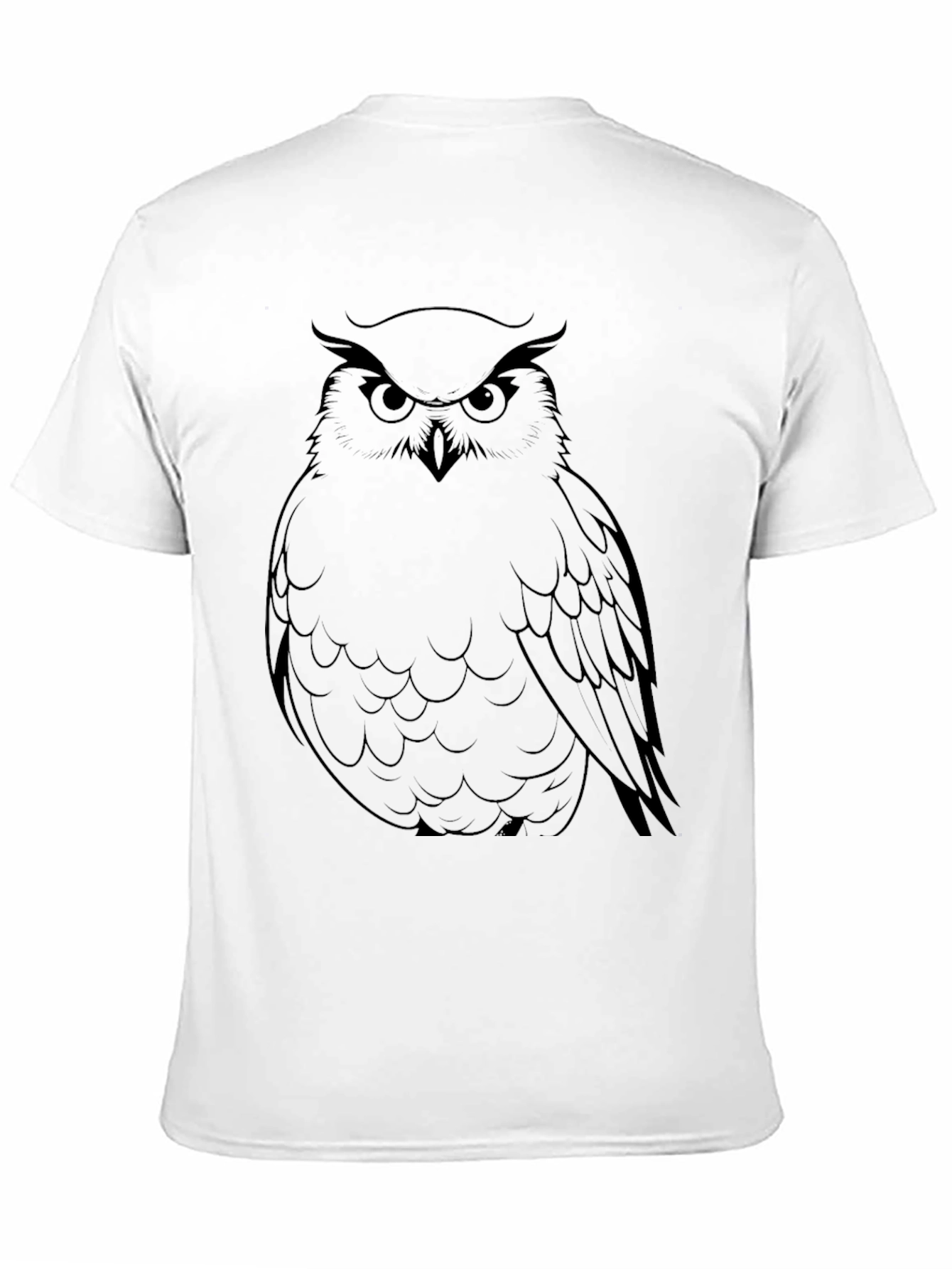 Black Men's Black Owl Graphic Tee view 11