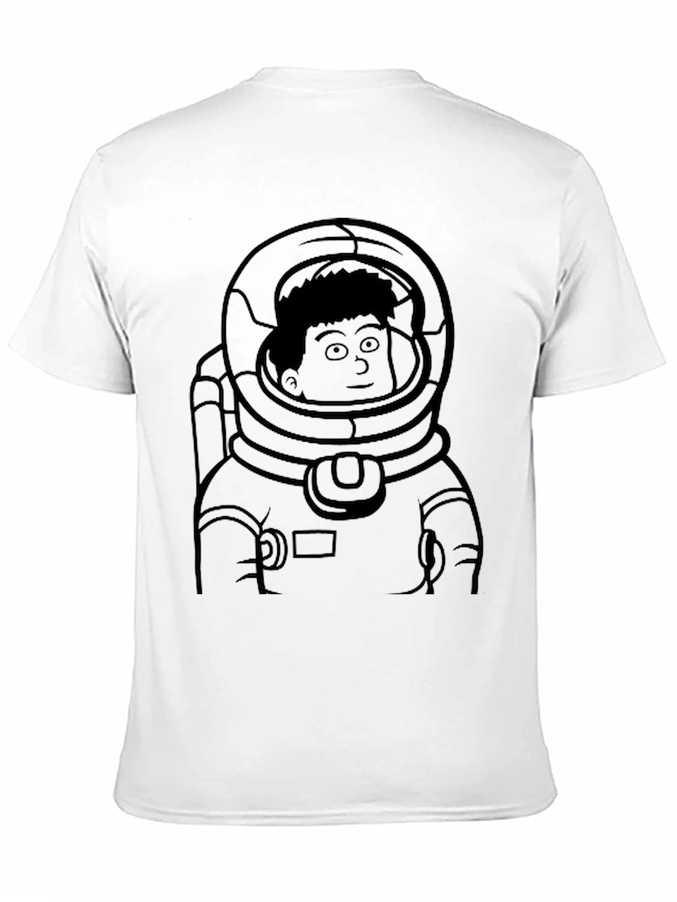 Black Astronaut Graphic Black T-Shirt, Space Suit Design view 11