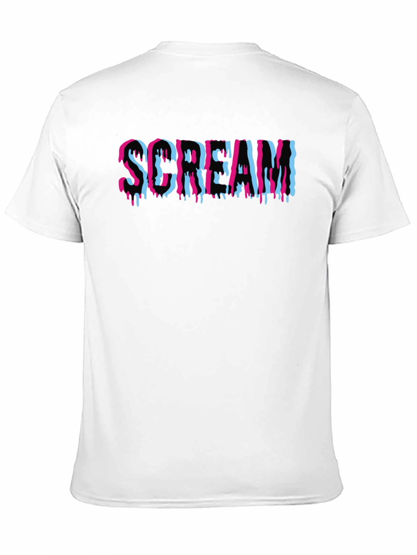 Black Scream Graphic Print T-Shirt, Cotton Blend Tee view 11