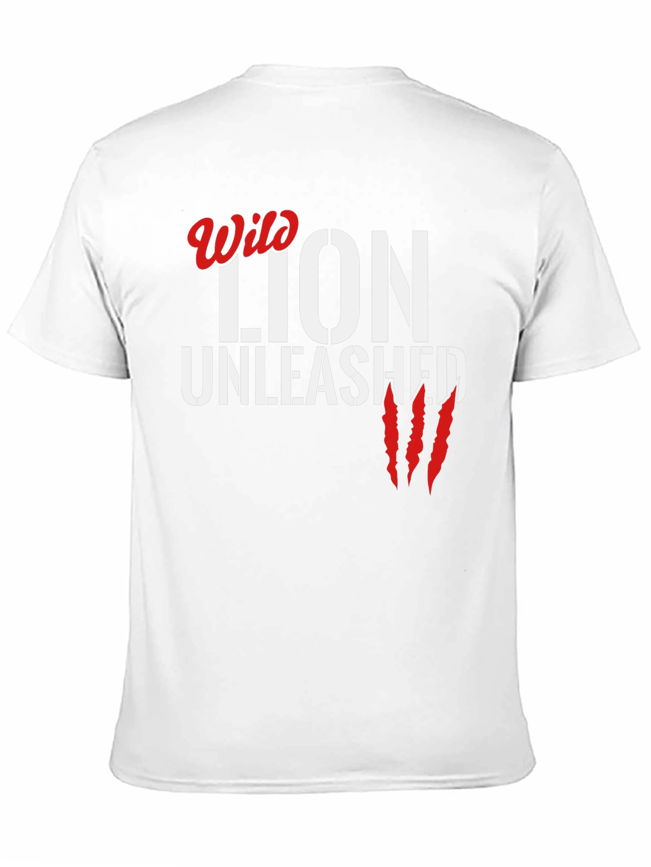 Wild Lion Unleashed Black Graphic T-Shirt - 11