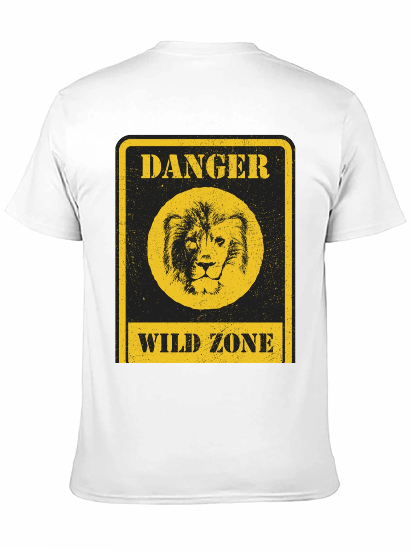 Black Danger Wild Zone Lion Graphic Tee - Black view 11