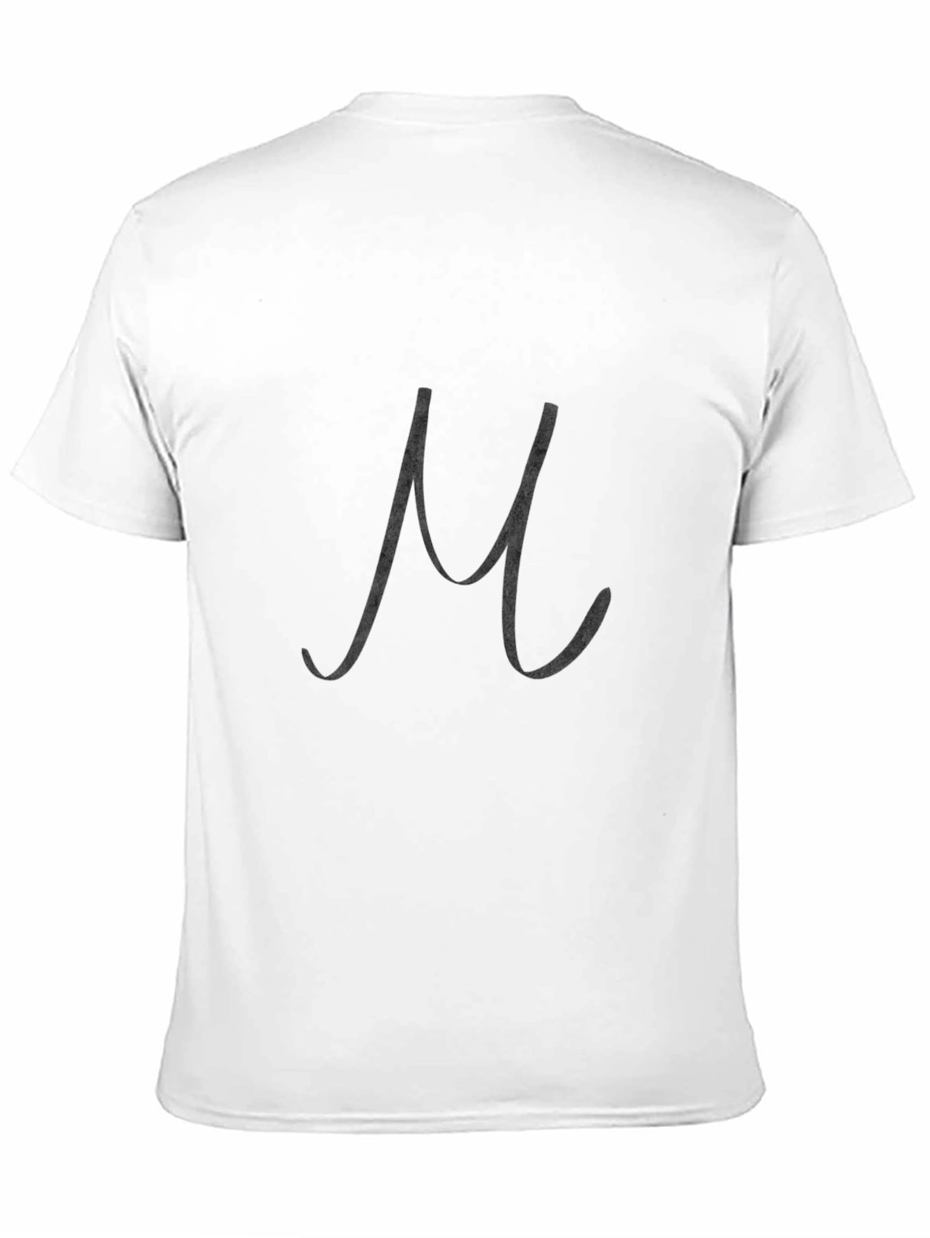 Black T-Shirt with Stylish Letter "M" Design - 11