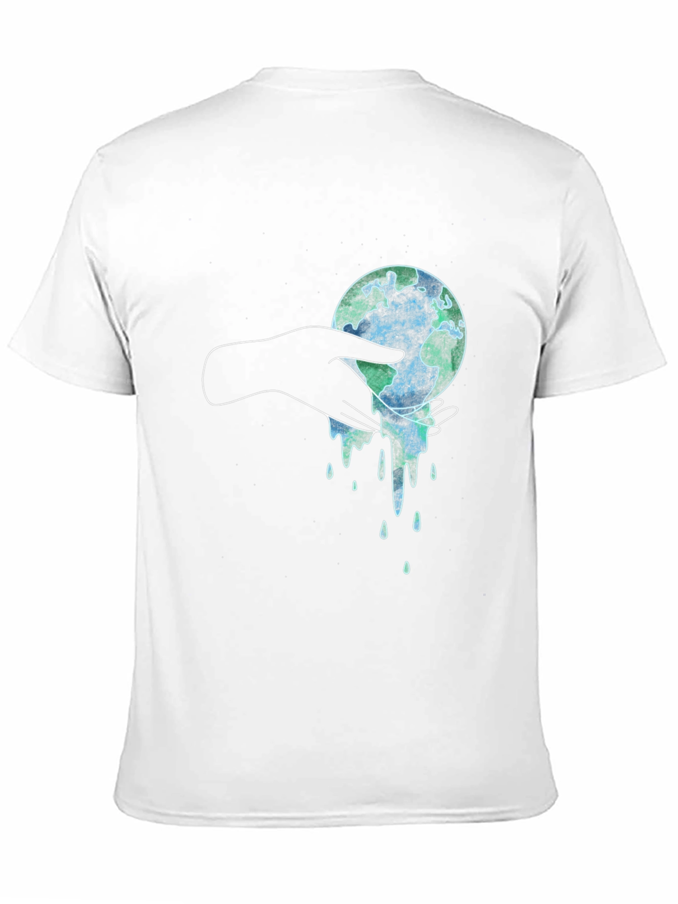 Black Melting Earth Graphic Tee - Save the Planet T-Shirt view 11