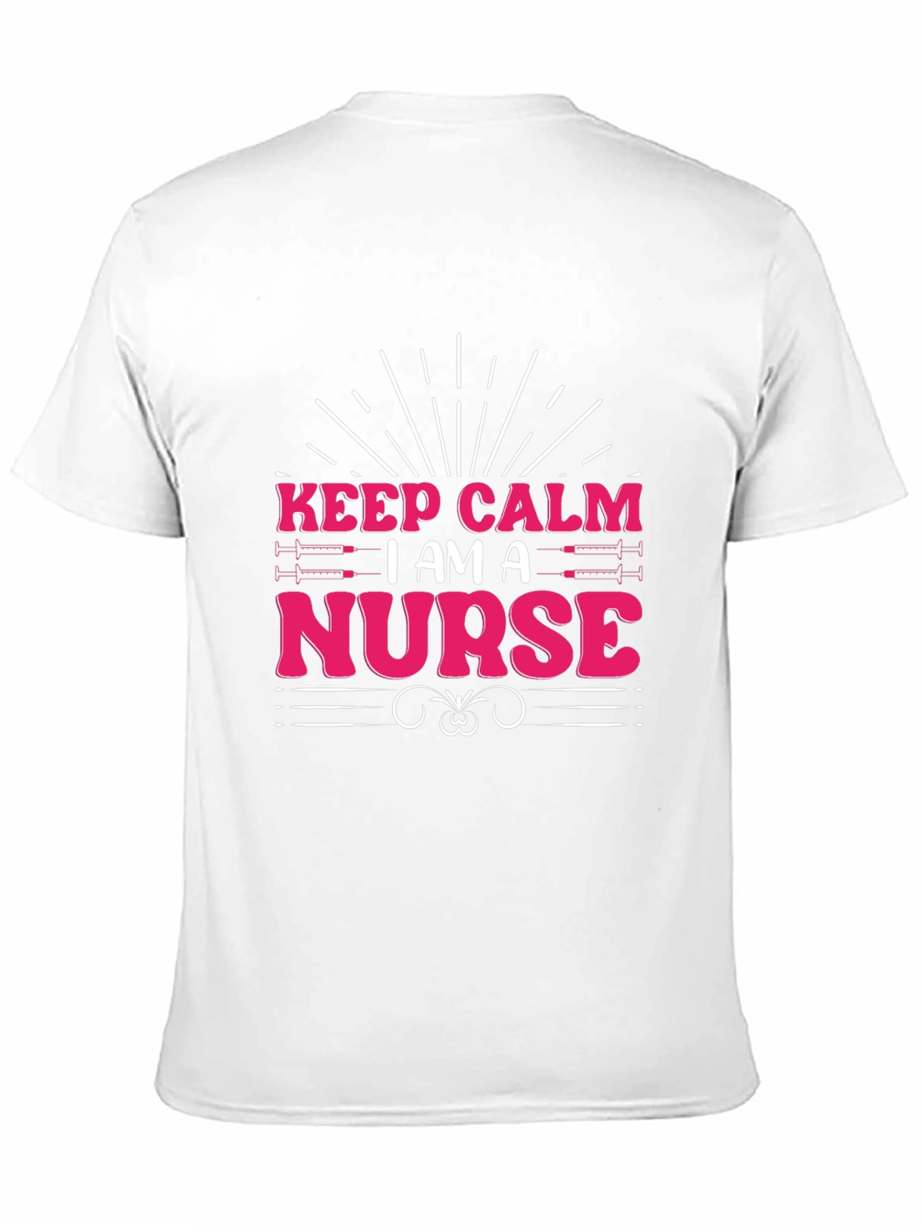 Black Keep Calm I am a Nurse T-Shirt view 11