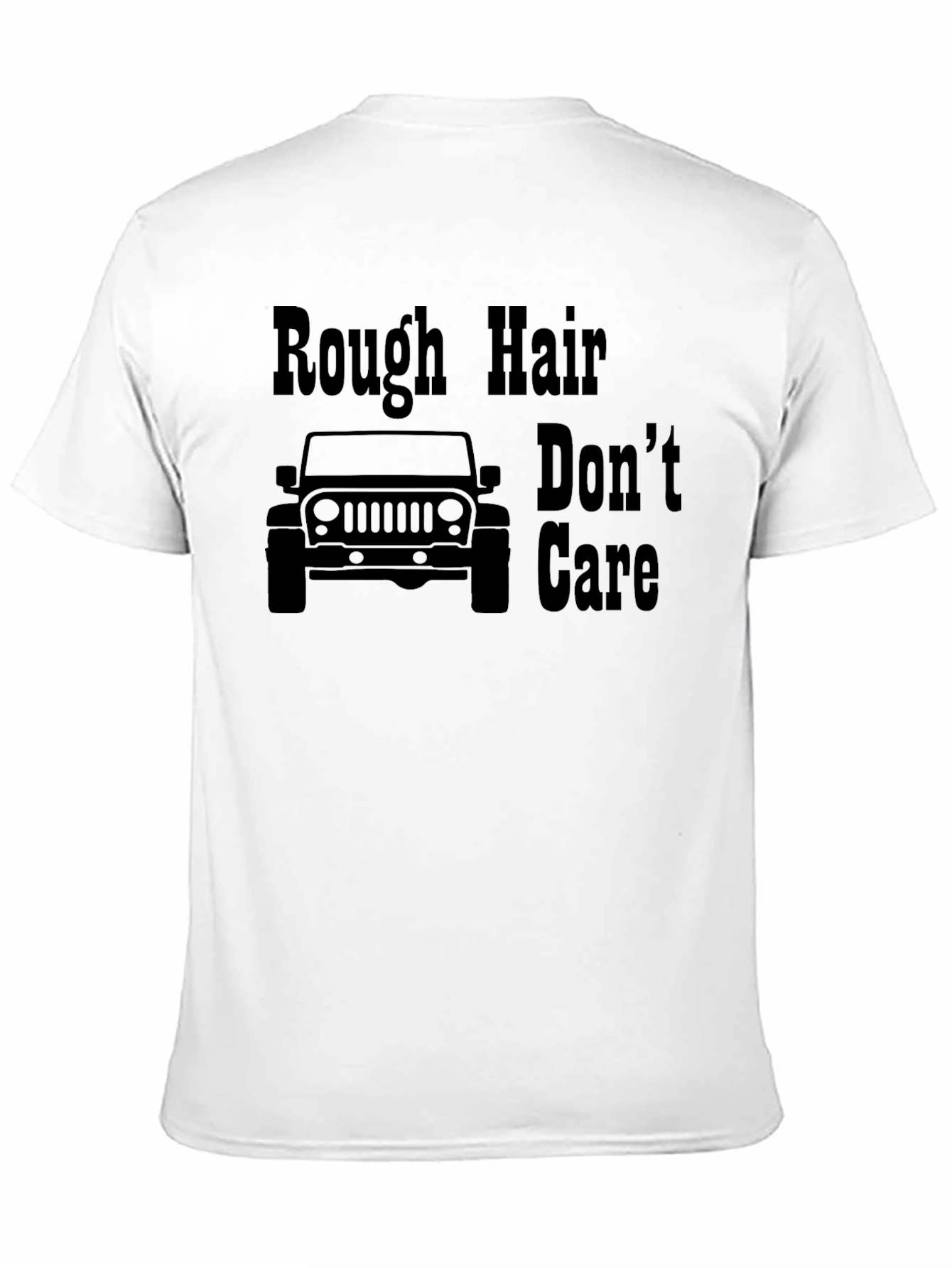 Black Rough Hair Don't Care Jeep Graphic Tee view 11
