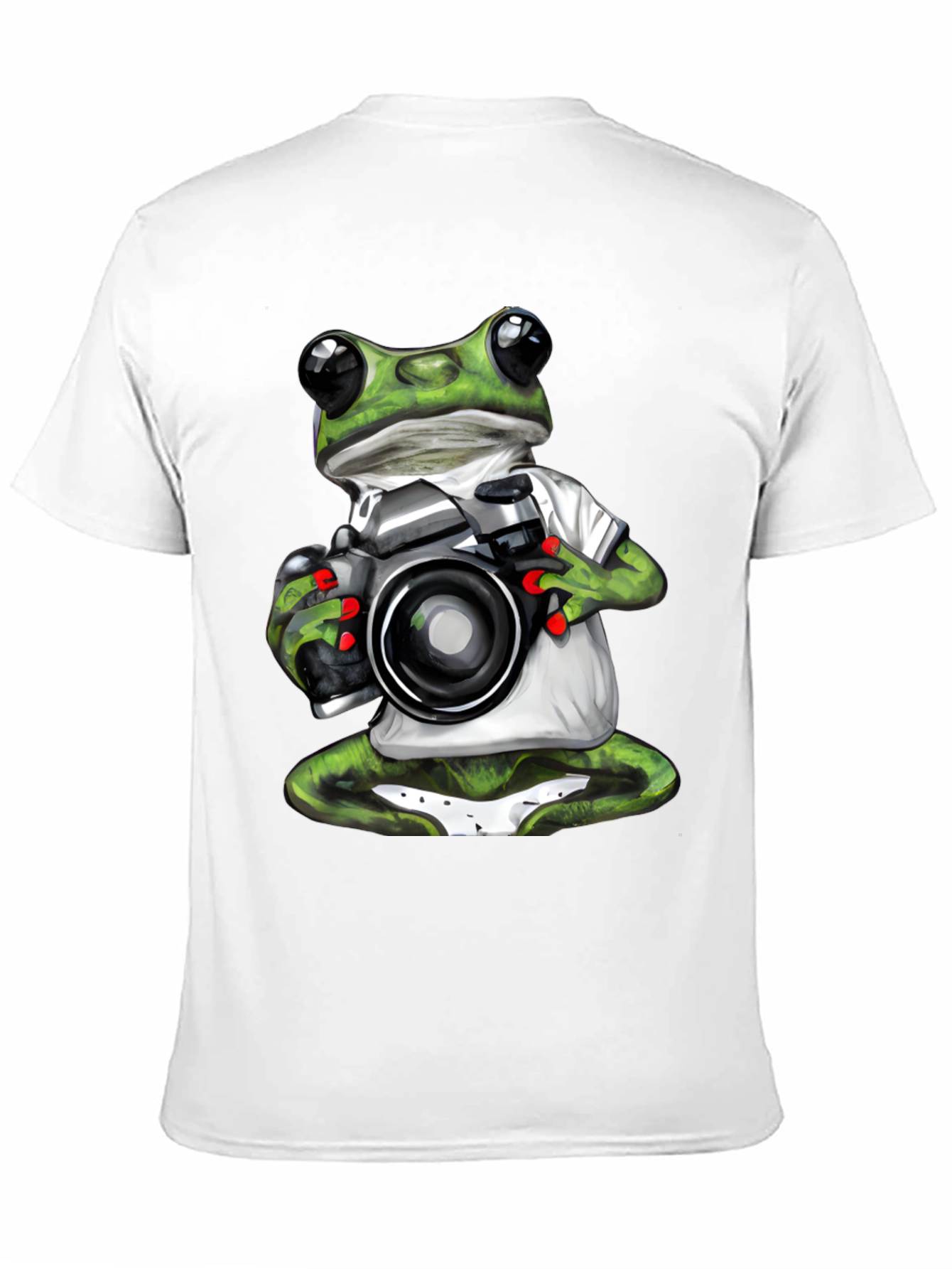 Black Frog Photographer Graphic T-Shirt - Unique Novelty Tee view 11