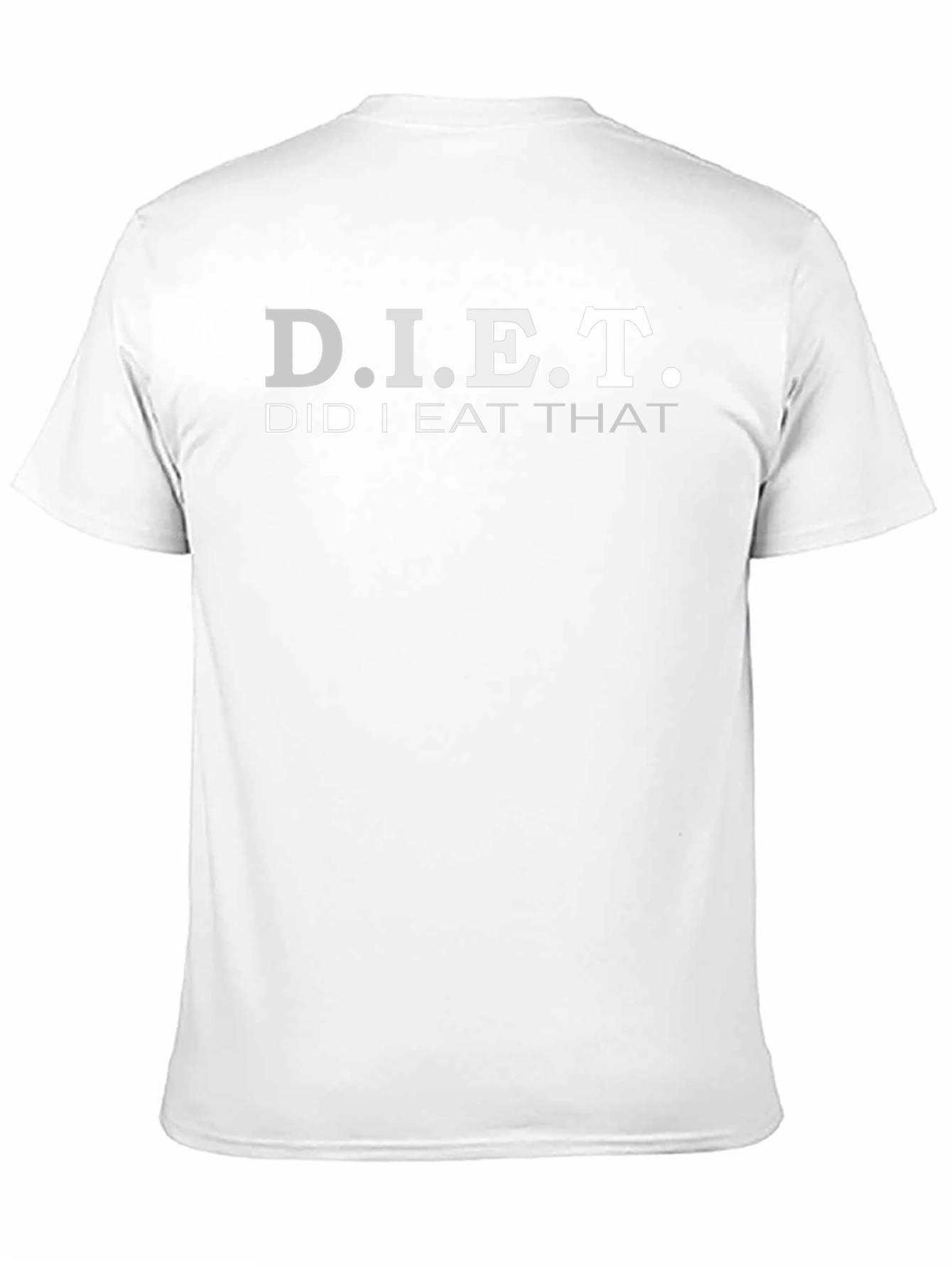Black D.I.E.T. Funny Graphic T-Shirt - Did I Eat That? Tee view 11