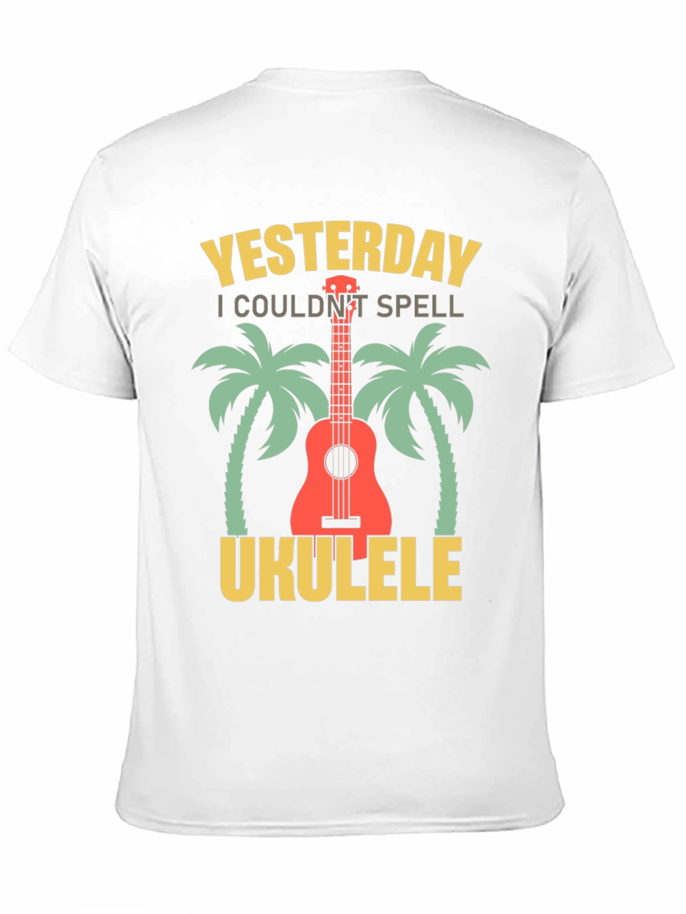 Black Yesterday I Couldn't Spell Ukulele T-Shirt view 11